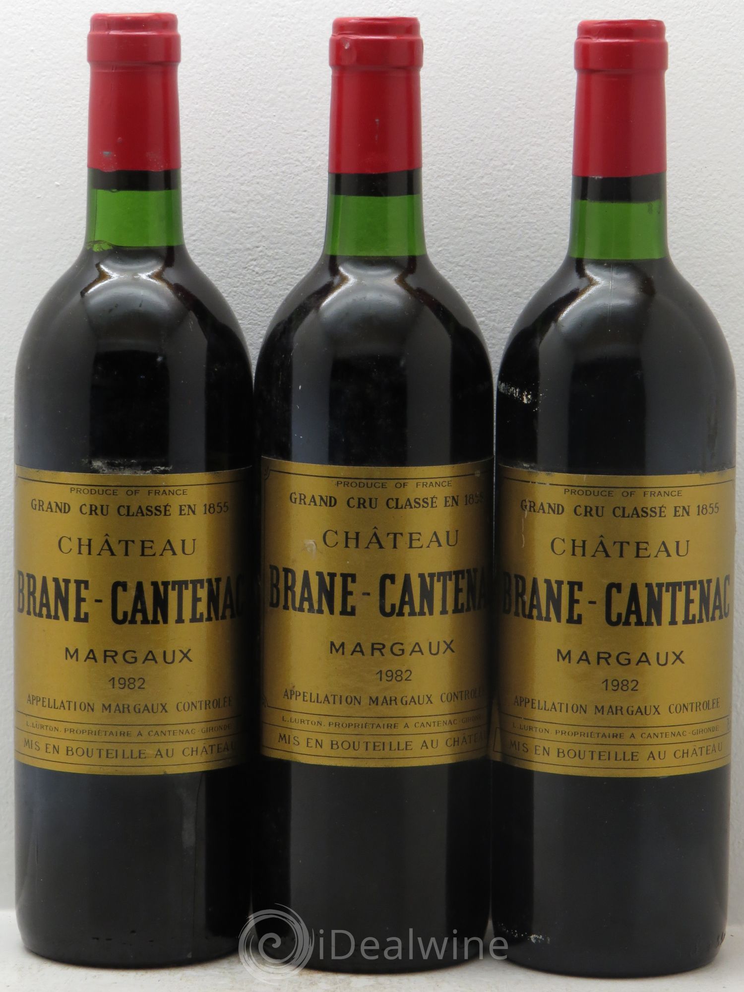 Château Brane Cantenac 2ème Grand Cru Classé 1982 - Lot de 3 bouteilles - 0