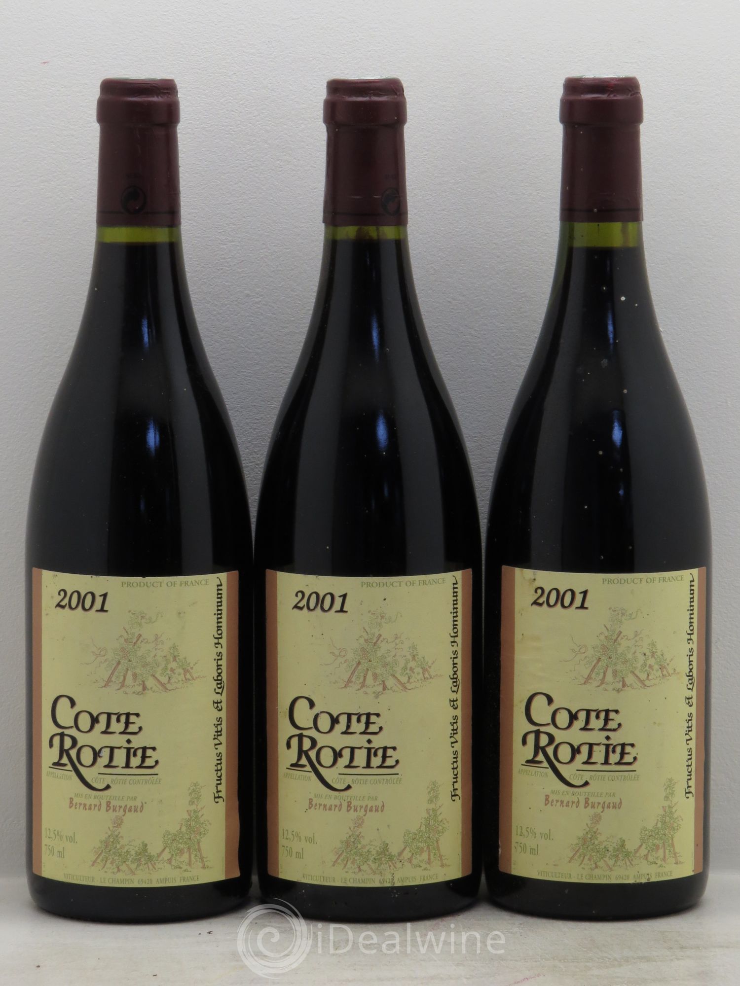 Côte-Rôtie Bernard Burgaud 2001 - Lot de 3 bouteilles - 0