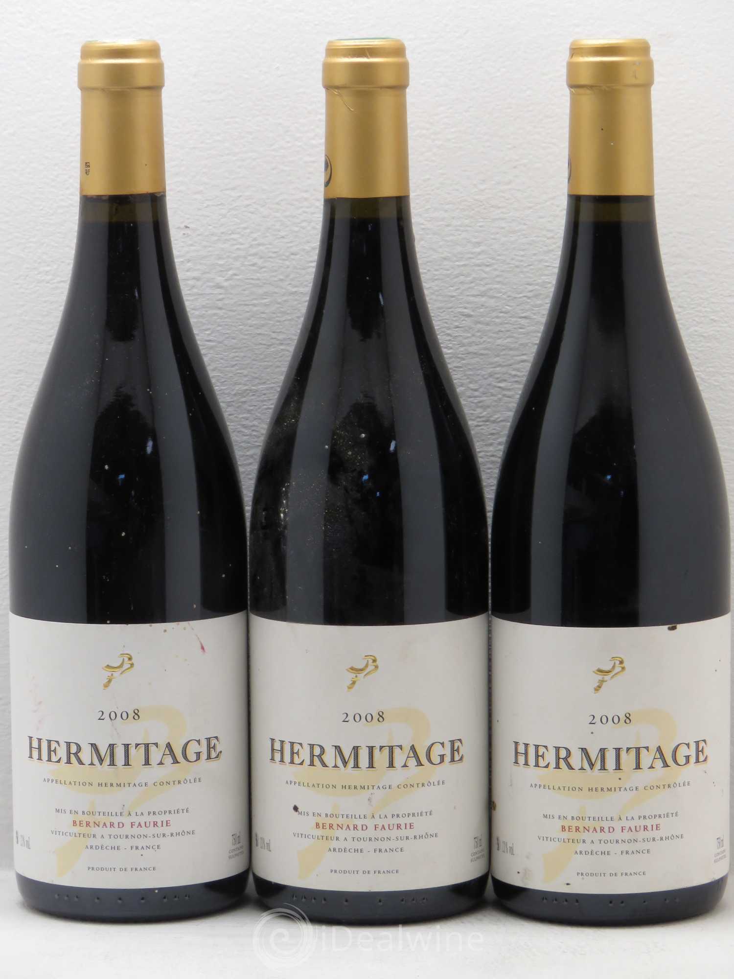 Hermitage Bessard Méal 2008 - Posten von 3 Flaschen - 0