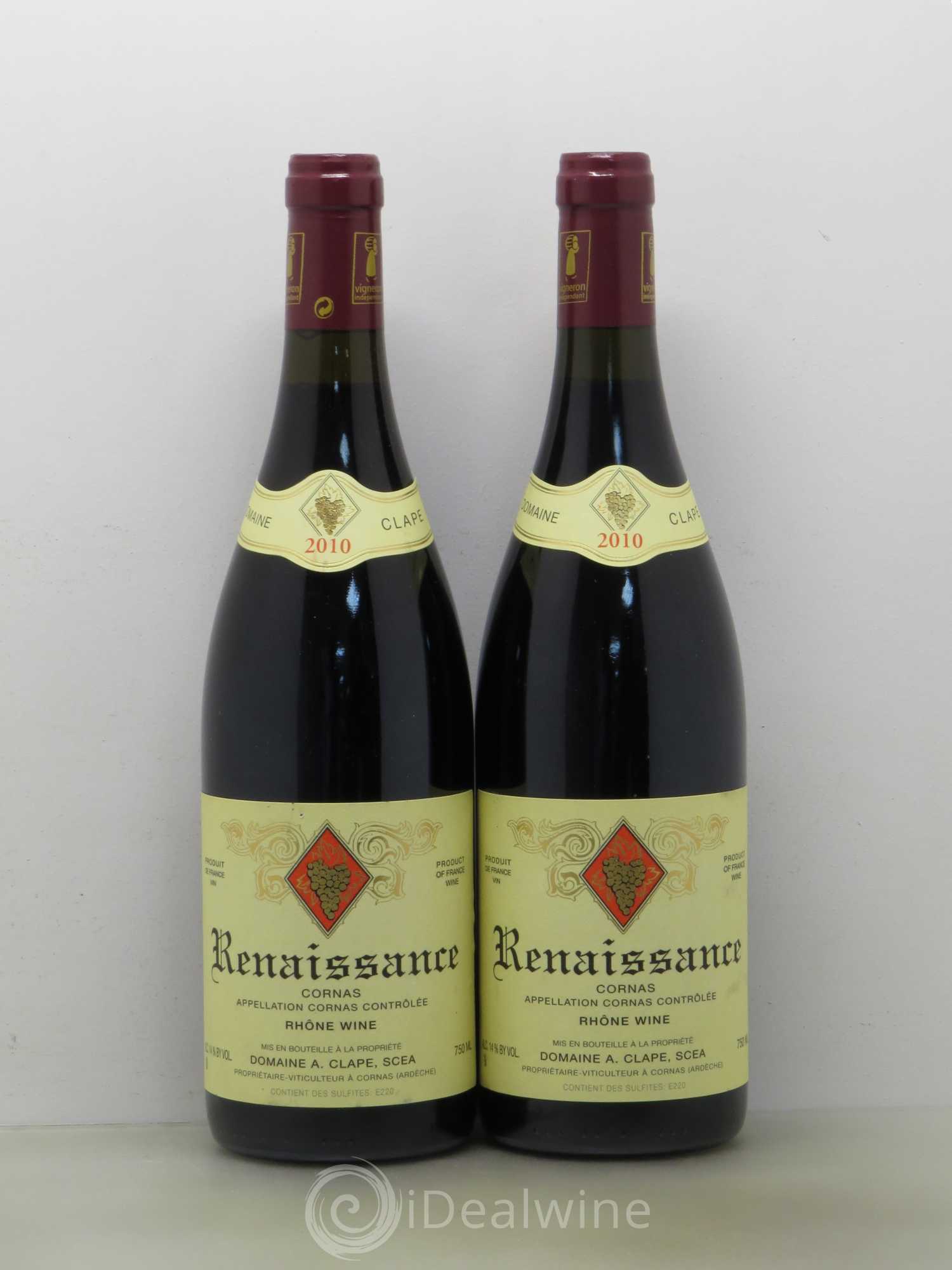 Cornas Renaissance Auguste Clape 2010 - Lot de 5 bouteilles - 2