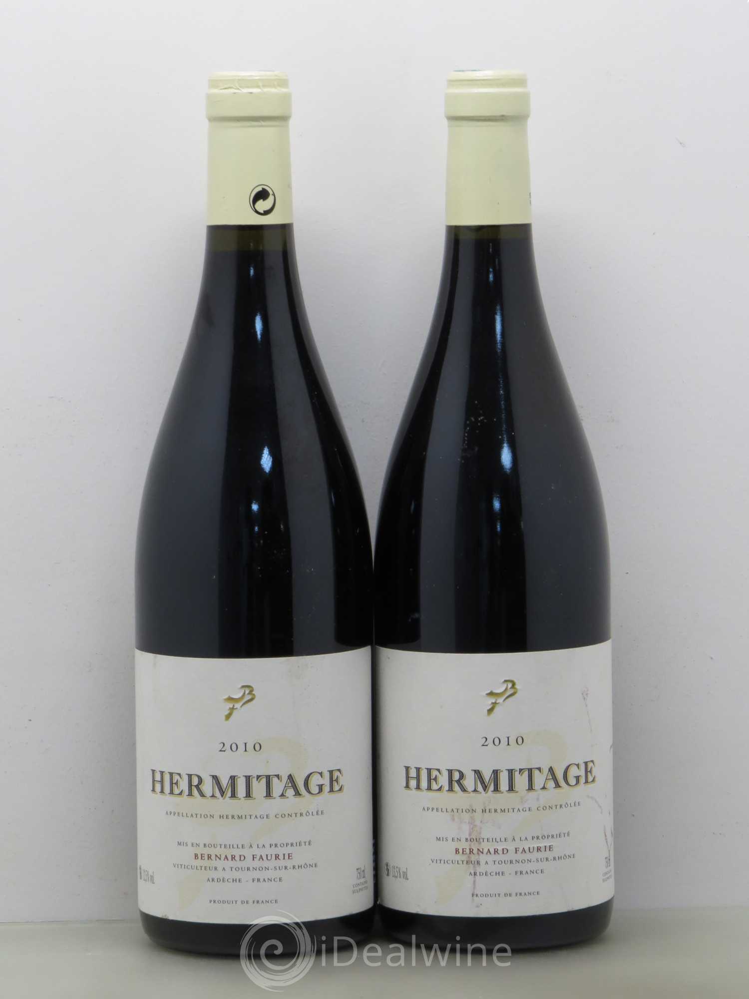 Hermitage Bernard Faurie greffieux bessard 2010 - Posten von 2 Flaschen - 0