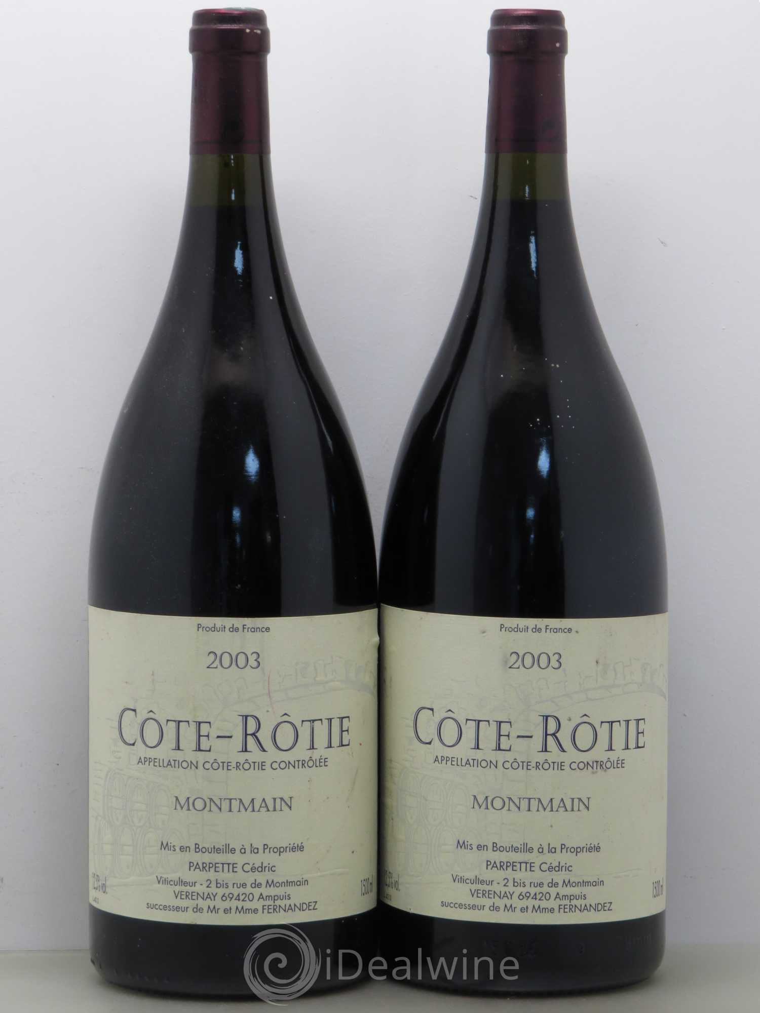 Côte-Rôtie Parpette montmain 2003 - Posten von 2 Magnum - 0