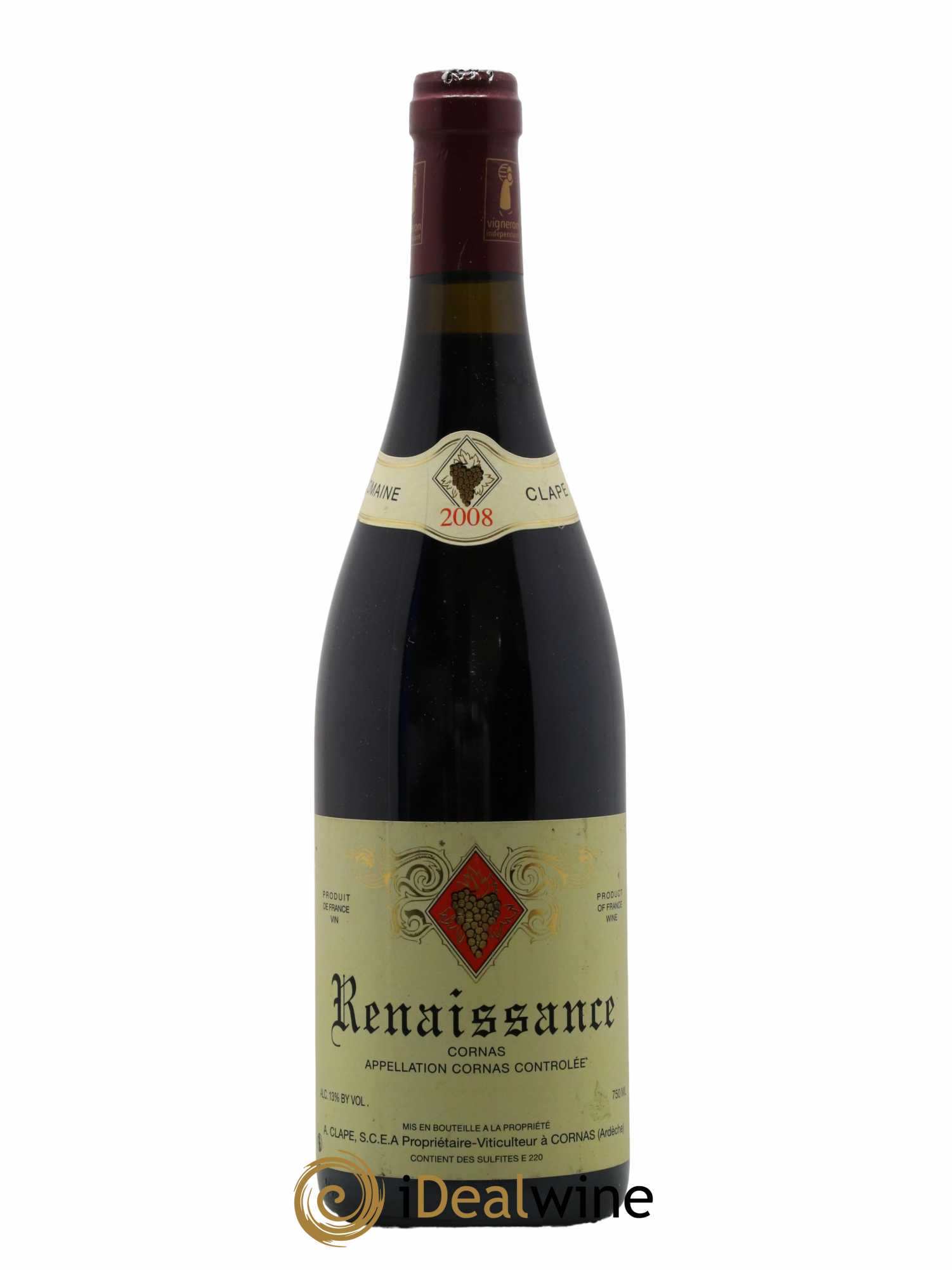 Cornas Renaissance Auguste Clape 2008 - Lot de 1 bouteille - 0