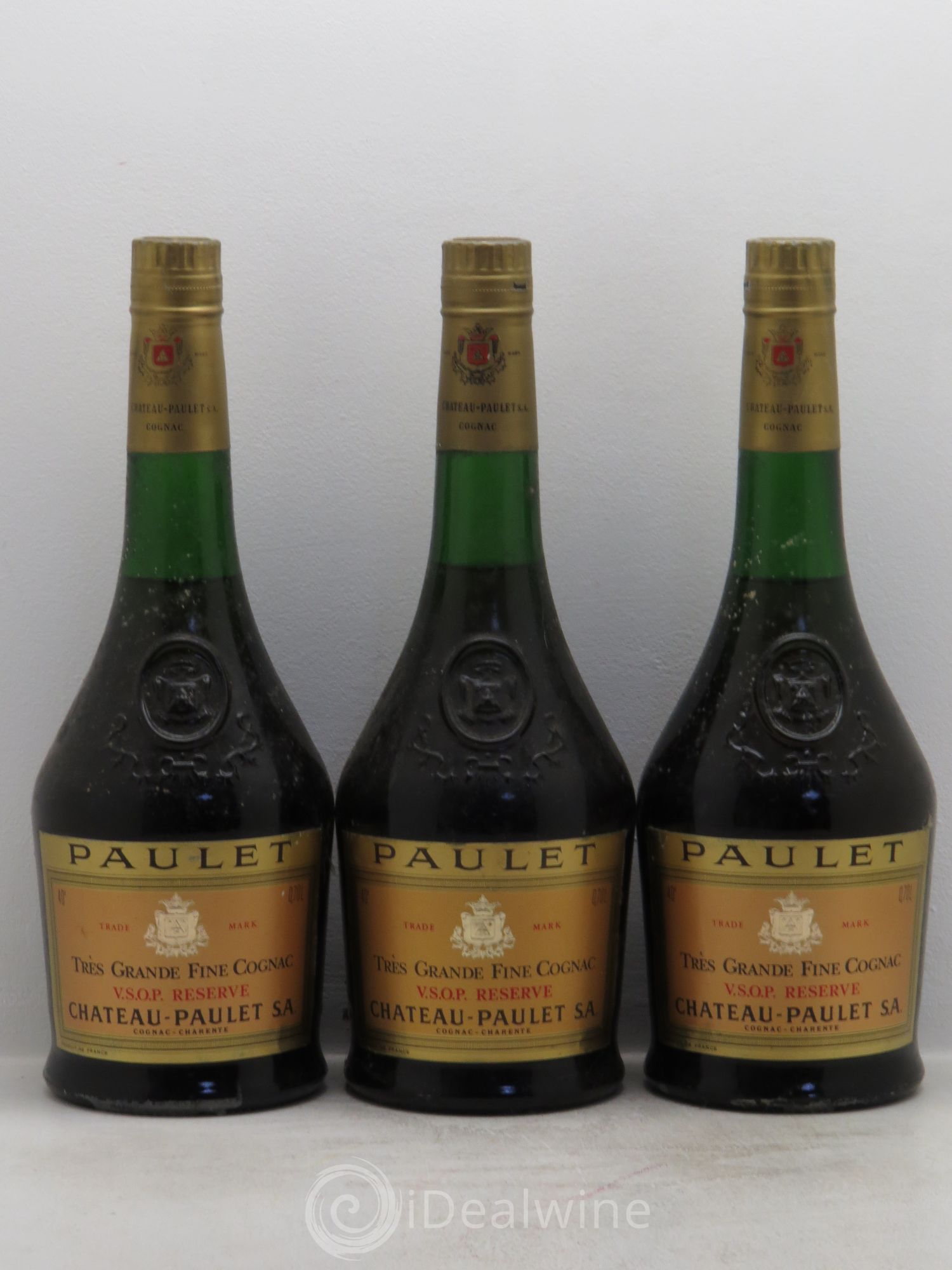 Cognac Très Grande fine champagne Réserve Château Paulet (40°) - Posten von 3 Flaschen - 0