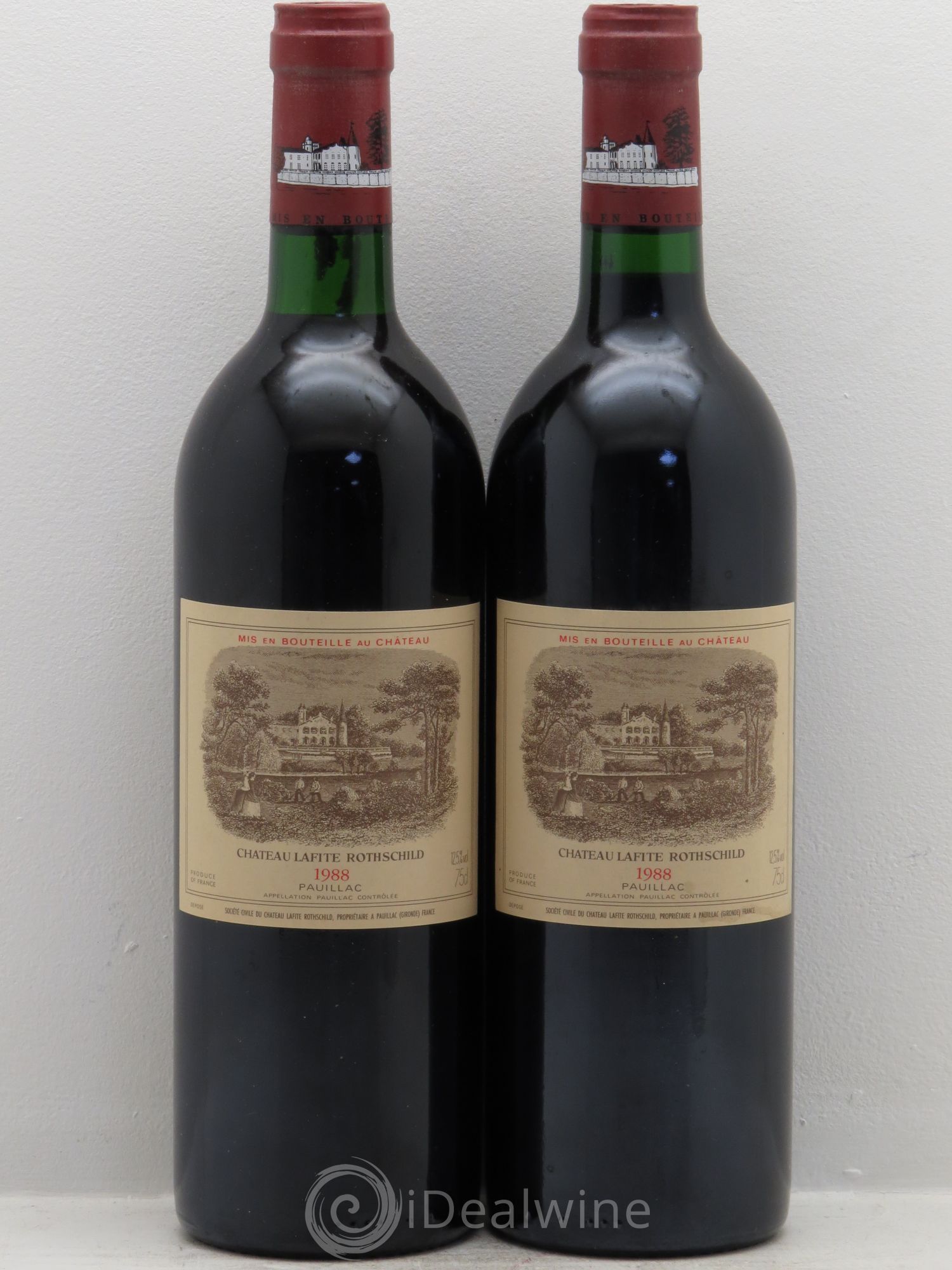 Château Lafite Rothschild 1er Grand Cru Classé 1988 - Lot de 2 bouteilles - 0