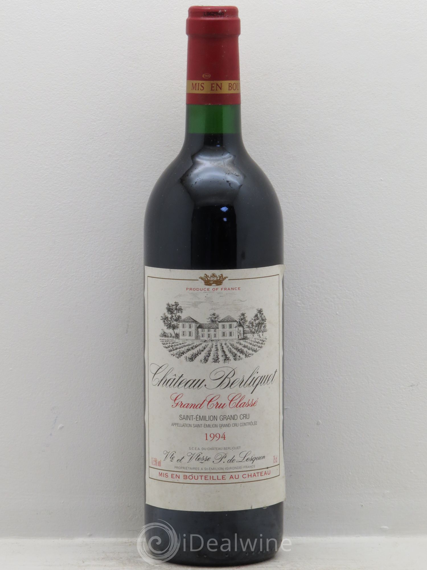 Château Berliquet Grand Cru Classé (senza prezzo di riserva) 1994 - Lotto di 1 bottiglia - 0