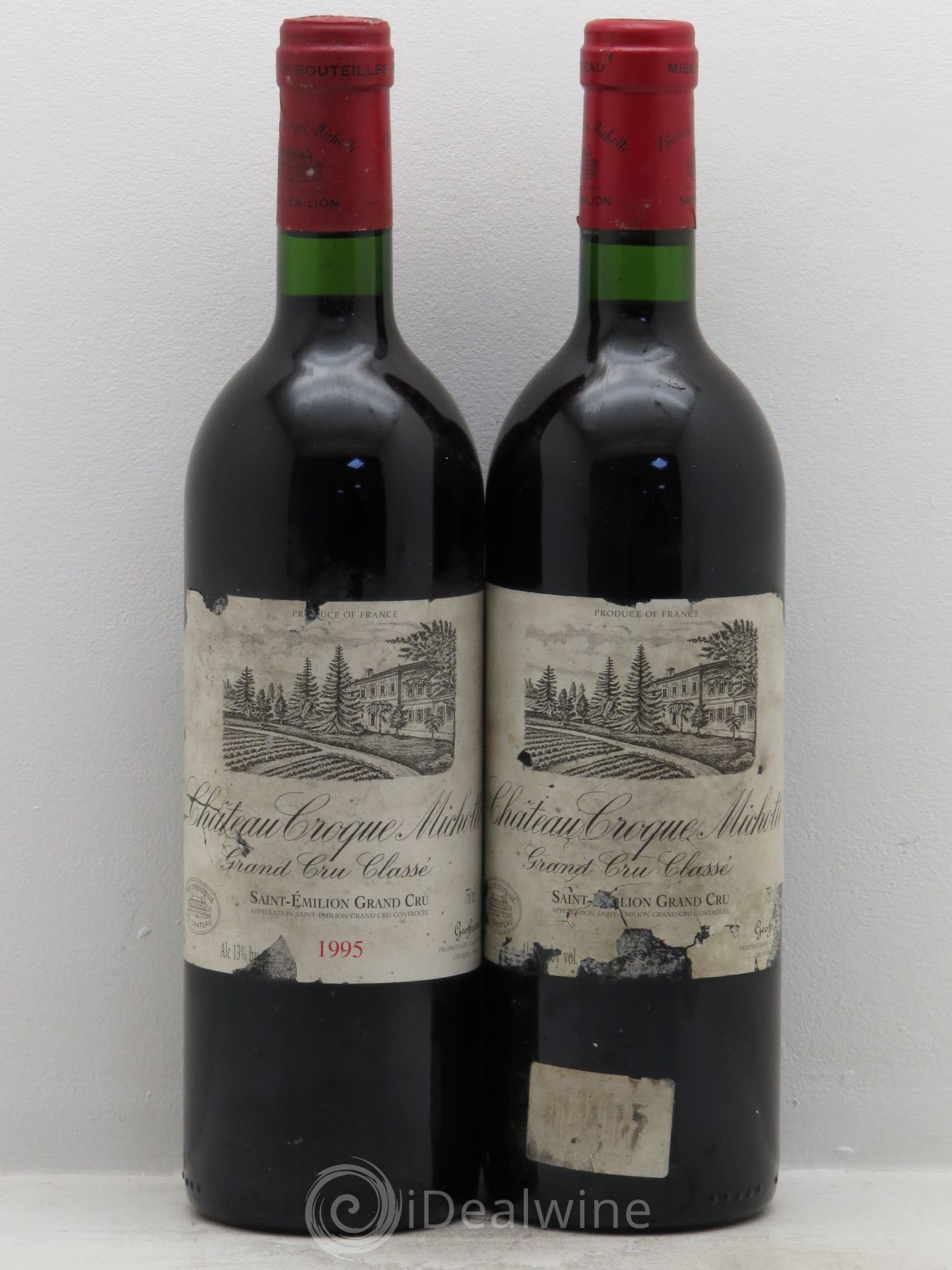 Château Croque Michotte 1995 - Lot de 2 bouteilles - 0