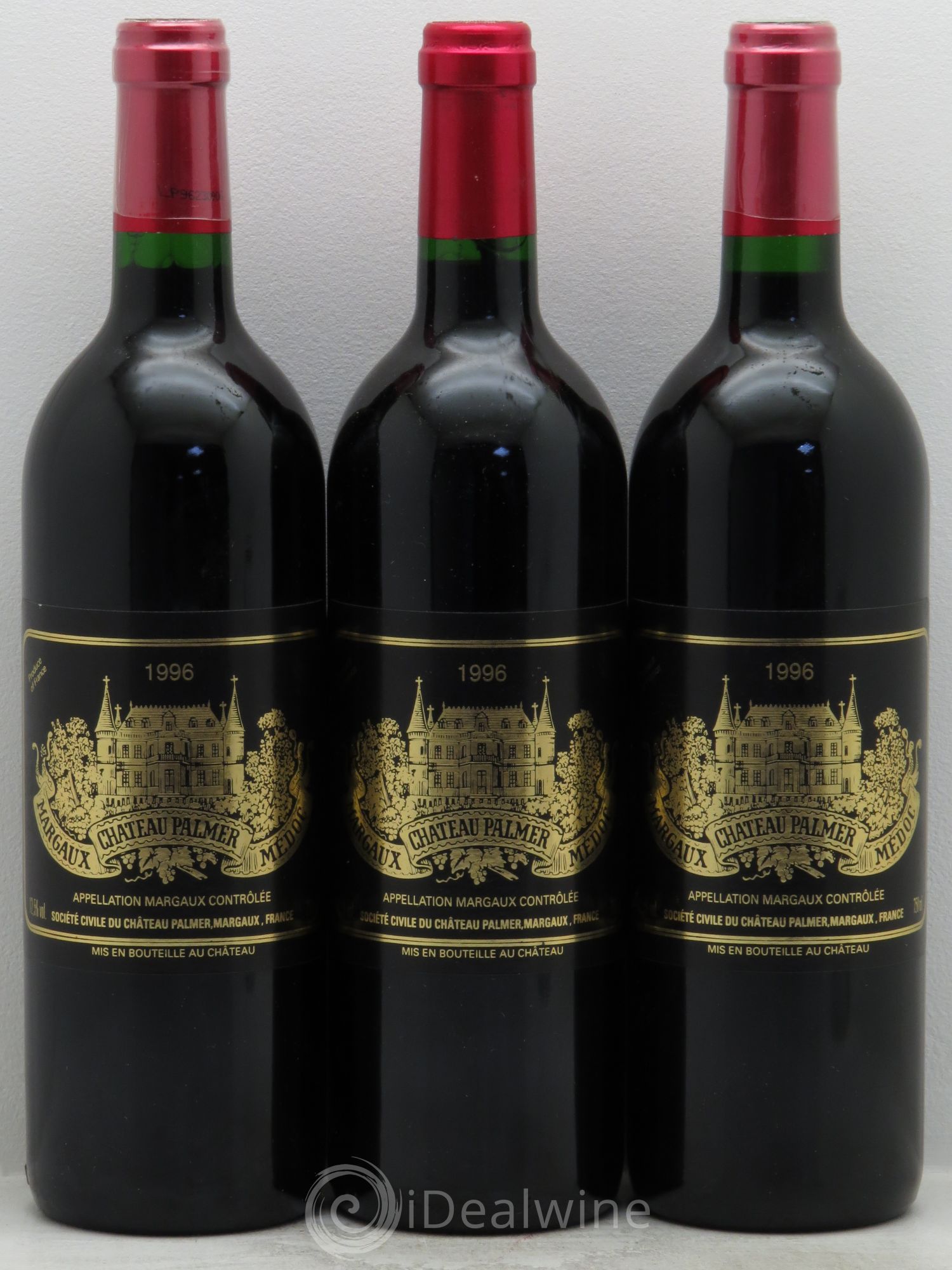 Château Palmer 3ème Grand Cru Classé 1996 - Lot de 3 bouteilles - 0