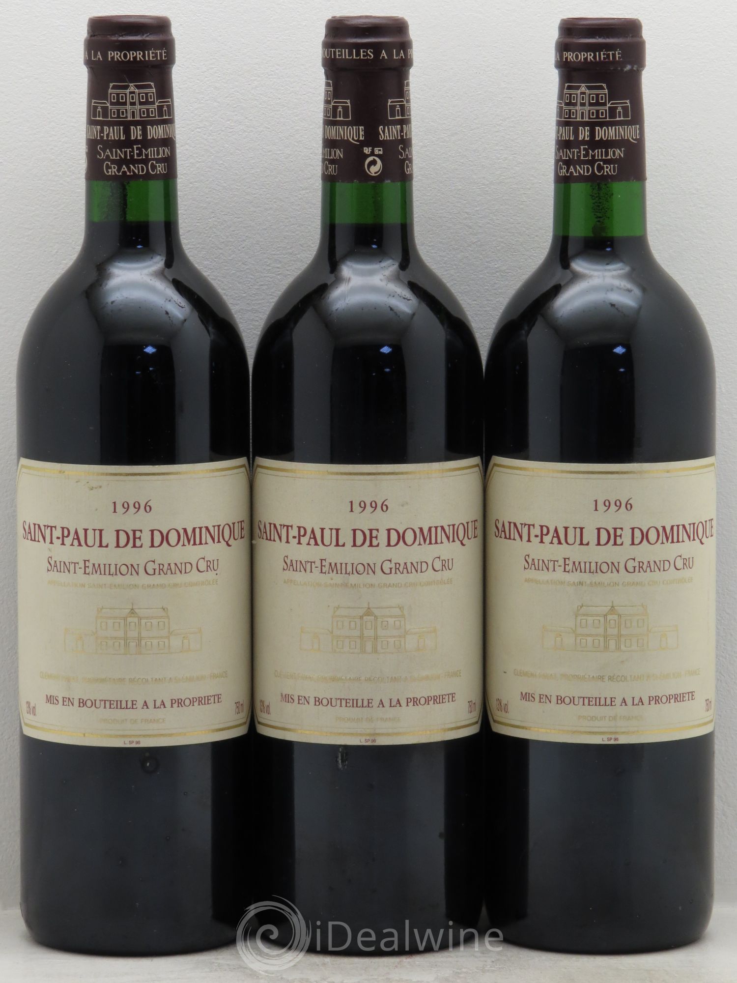 Saint-Émilion Château Saint Paul de Dominique (sans prix de réserve) 1996 - Posten von 3 Flaschen - 0