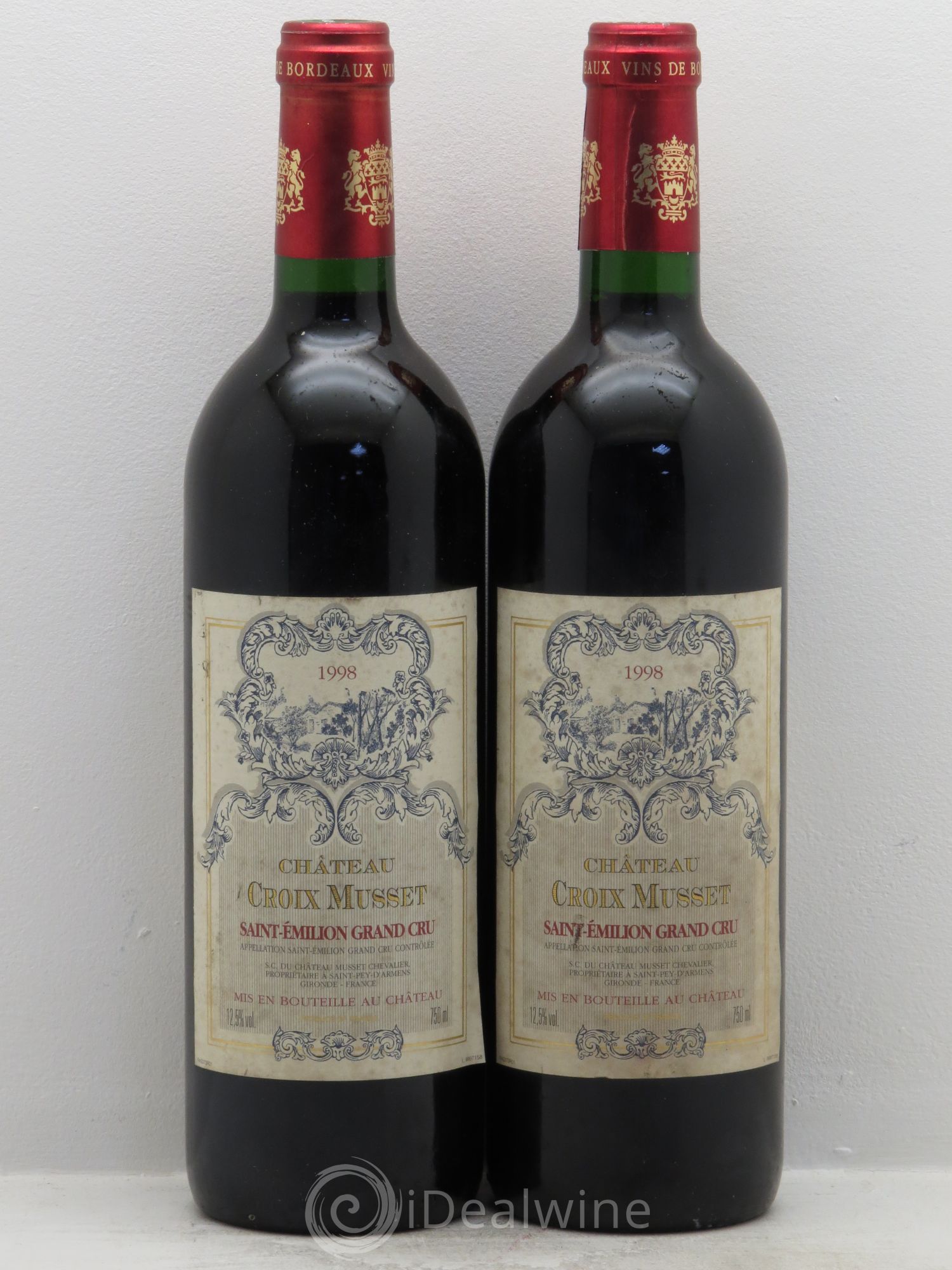 Saint-Émilion Château Croix Musset (sans prix de réserve) 1998 - Posten von 2 Flaschen - 0