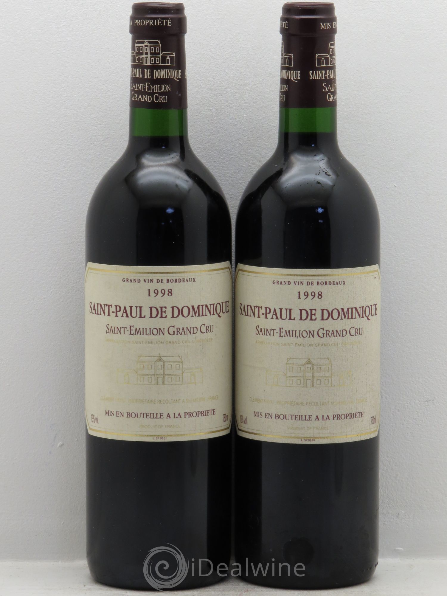 Saint-Émilion Saint Paul de Dominique 1998 - Posten von 2 Flaschen - 0