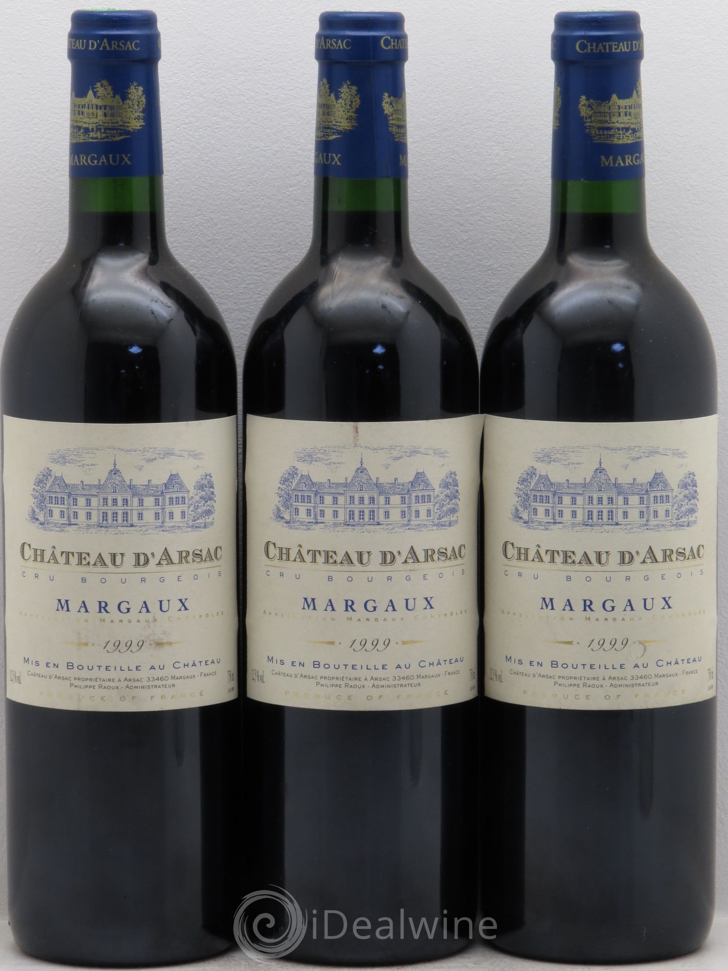 Château d' Arsac Cru Bourgeois (sans prix de réserve) 1999 - Lot de 3 bouteilles - 0