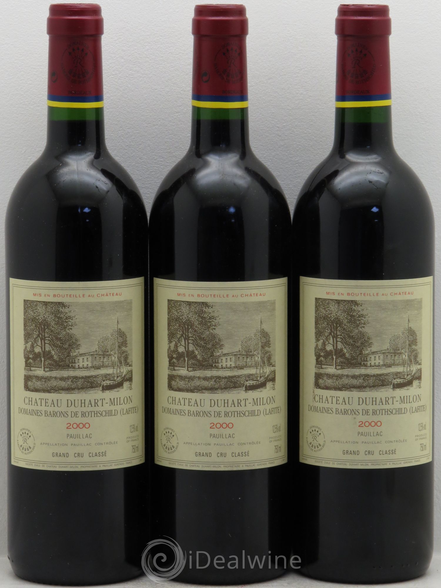 Château Duhart-Milon 4ème Grand Cru Classé 2000 - Lot de 3 bouteilles - 0