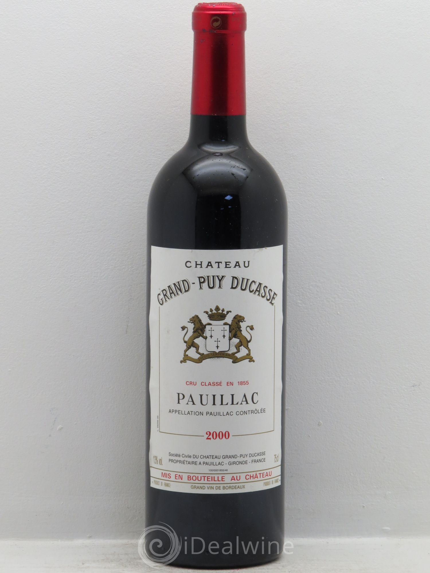 Château Grand Puy Ducasse 5ème Grand Cru Classé 2000 - Lot de 1 bouteille - 0