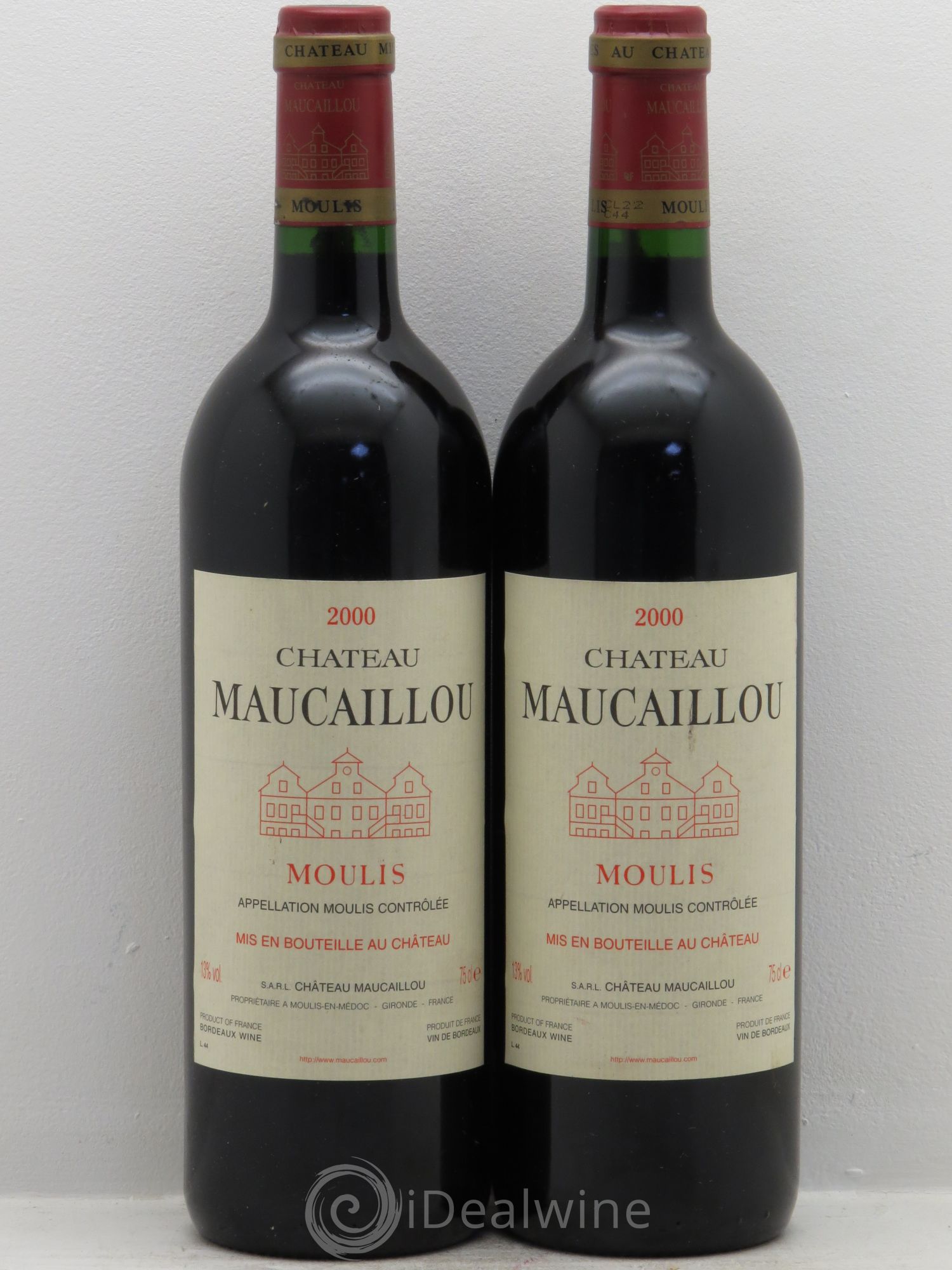 Château Maucaillou 2000 - Lot de 2 bouteilles - 0