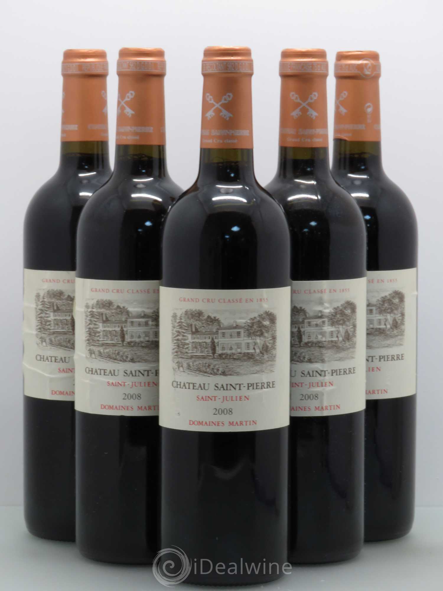 Château Saint-Pierre 4ème Grand Cru Classé 2008 - Lot de 5 bouteilles - 0