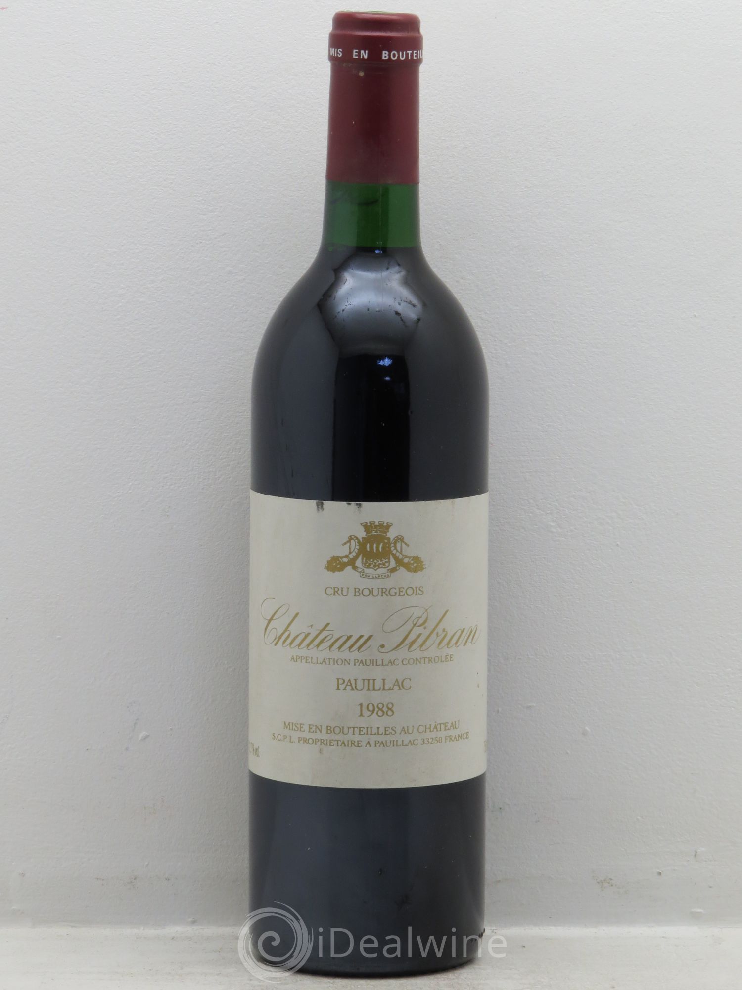 Château Pibran 1988 - Lot de 1 bouteille - 0