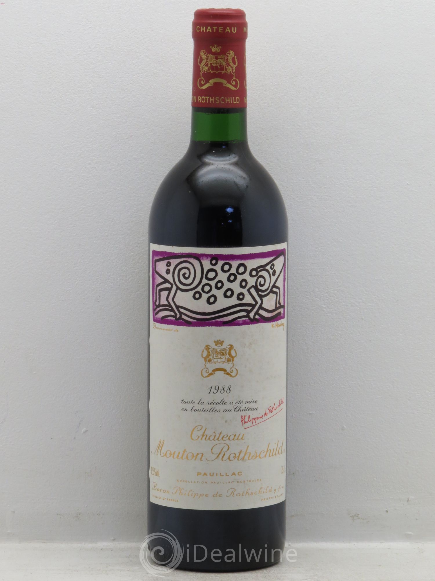 Château Mouton Rothschild 1er Grand Cru Classé 1988 - Lot de 1 bouteille - 0