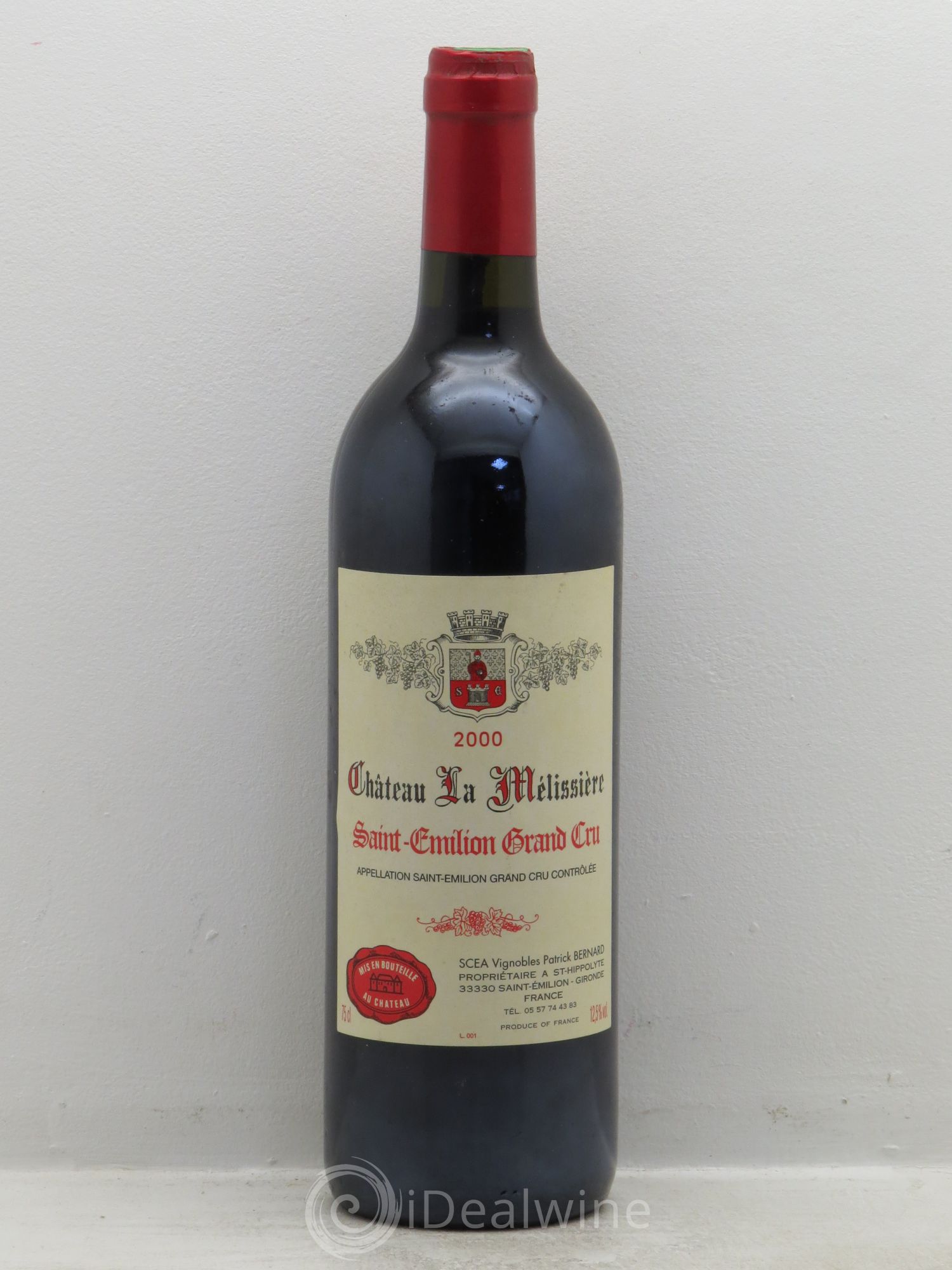 Saint-Émilion Château La Mélissière 2000 - Posten von 1 Flasche - 0
