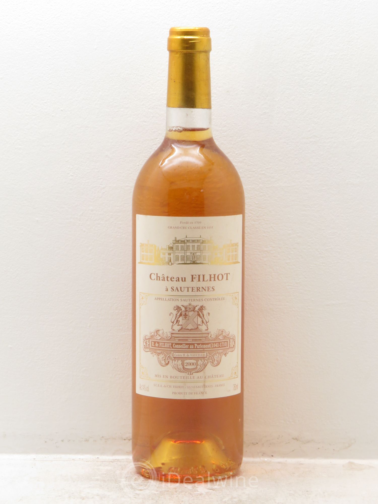 Château Filhot 2ème Grand Cru Classé 2000 - Lot de 1 bouteille - 0