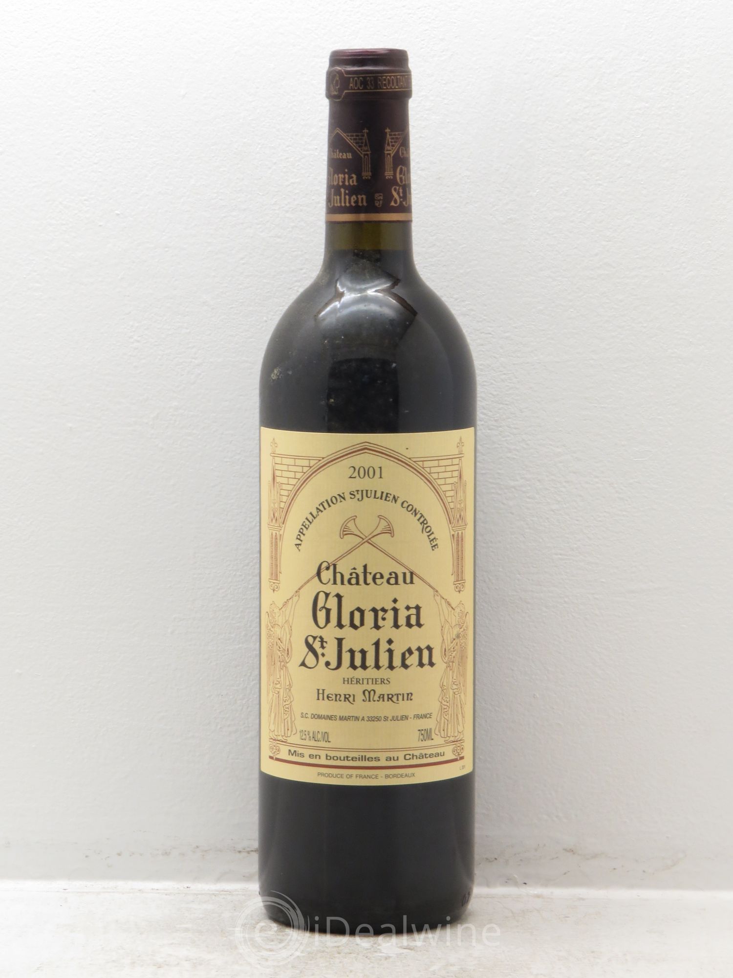 Château Gloria 2001 - Lot de 1 bouteille - 0