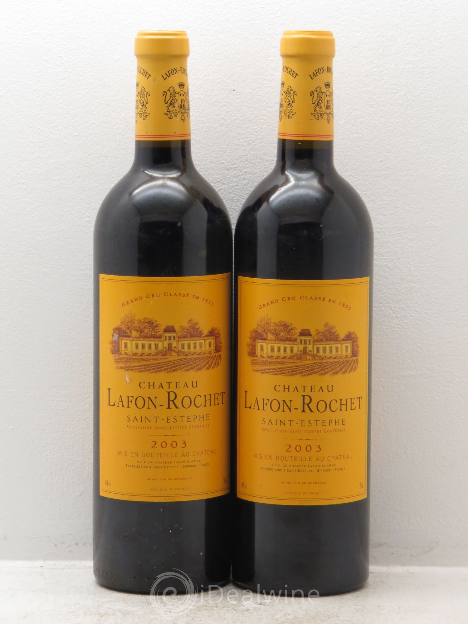 Château Lafon Rochet 4ème Grand Cru Classé 2003 - Lot de 2 bouteilles - 0