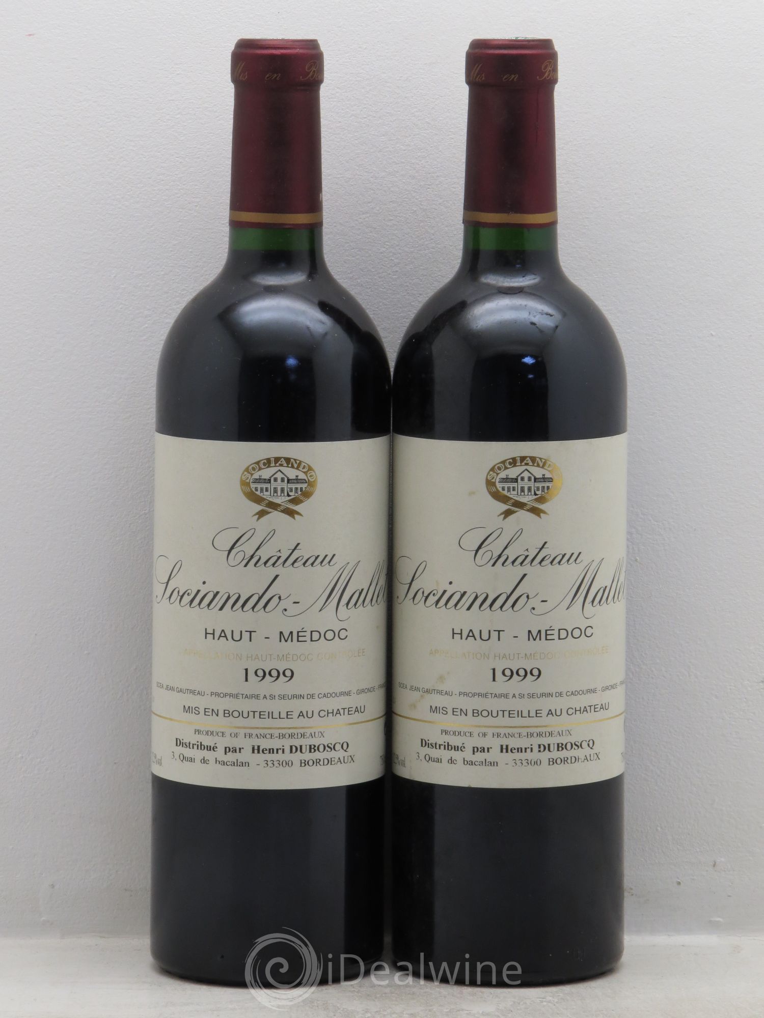 Château Sociando Mallet 1999 - Lot de 2 bouteilles - 0