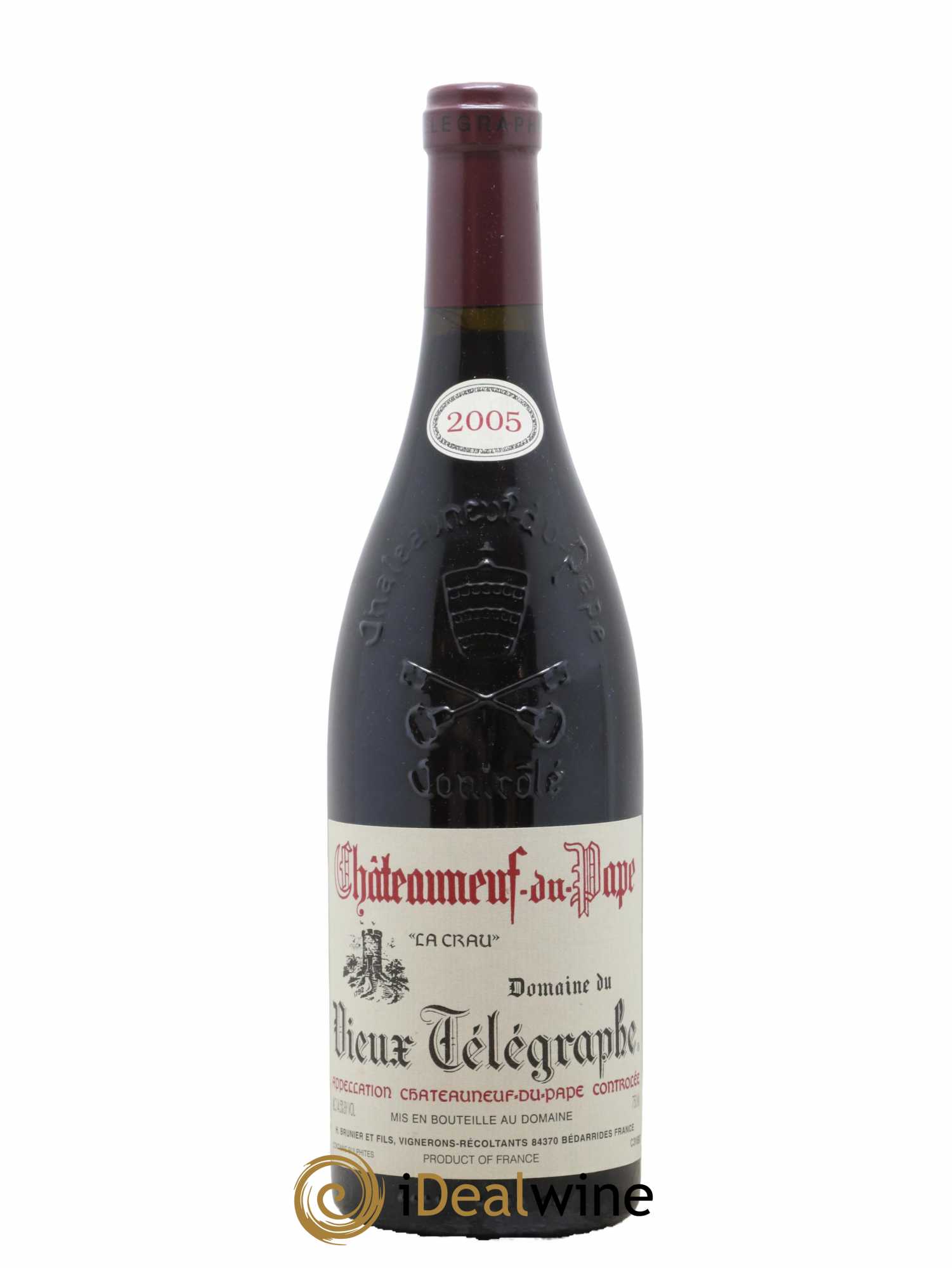 Châteauneuf-du-Pape Vieux Télégraphe (Domaine du) Vignobles Brunier 2005 - Lot de 1 bouteille - 0