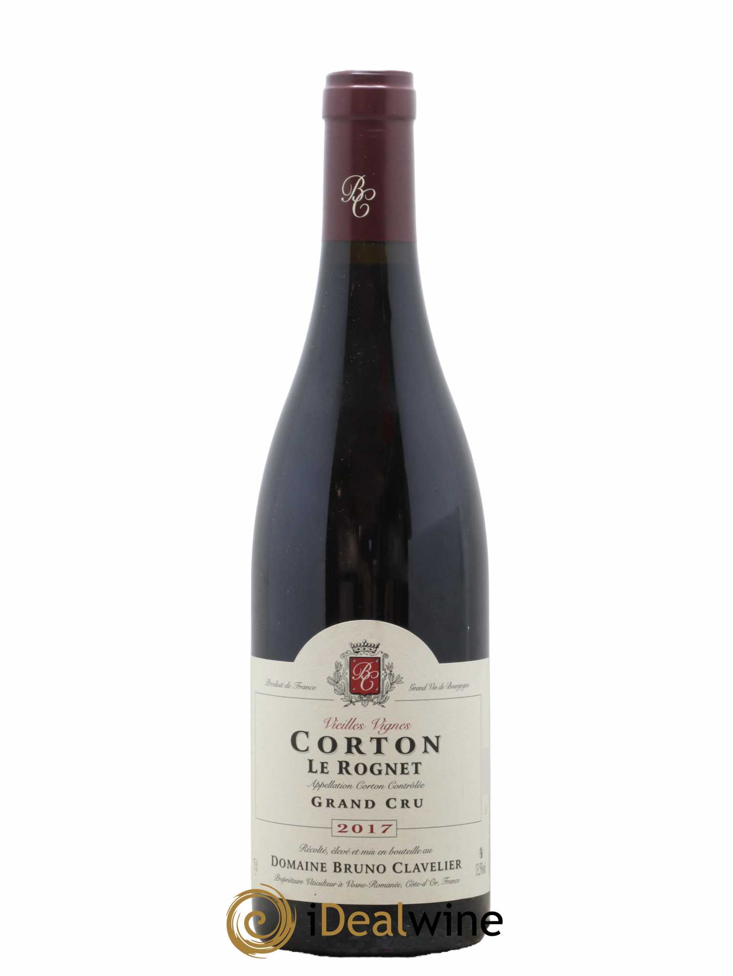Corton Grand Cru Le Rognet Vieilles Vignes Bruno Clavelier 2017 - Lot de 1 bouteille - 0