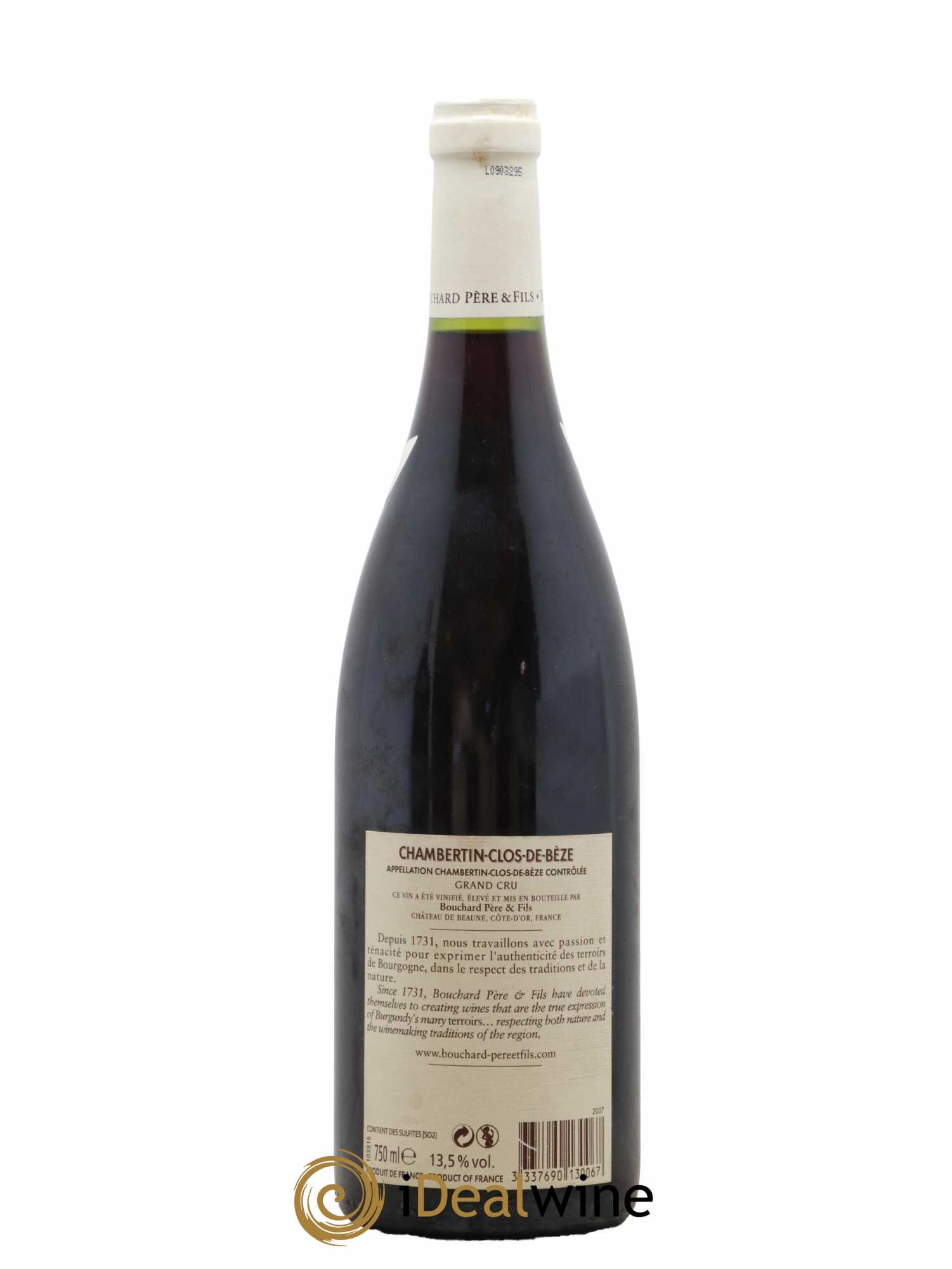 Chambertin Clos de Bèze Grand Cru Bouchard Père & Fils 2007 - Lot de 1 bouteille - 1