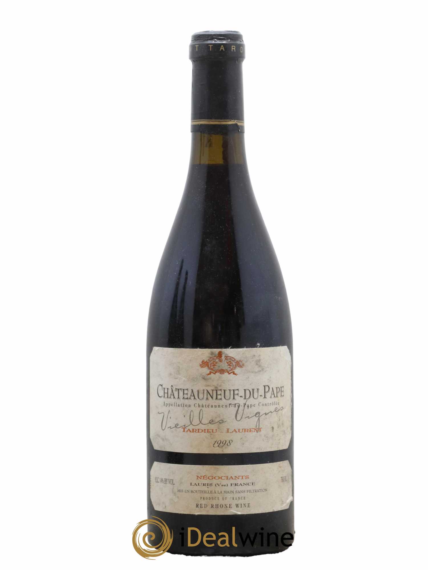 Châteauneuf-du-Pape Tardieu-Laurent Vieilles vignes Famille Tardieu 1998 - Lot de 1 bouteille - 0
