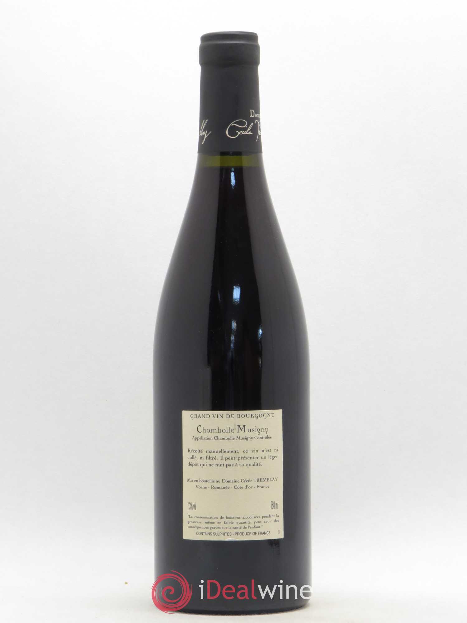 Chambolle-Musigny Les Cabottes Cécile Tremblay 2011 - Lot de 1 bouteille - 1