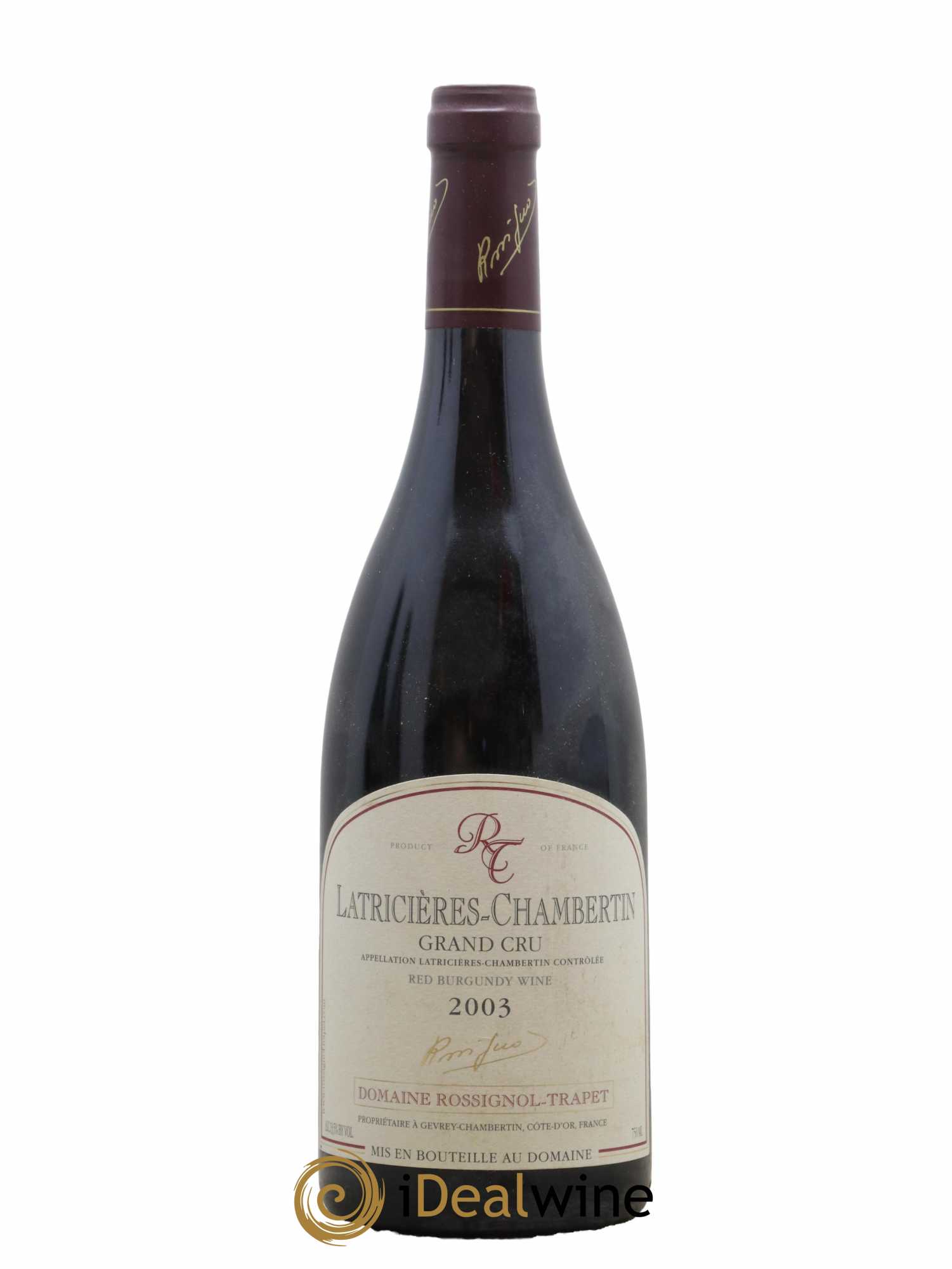 Latricières-Chambertin Grand Cru Rossignol-Trapet (Domaine) 2003 - Lot de 1 bouteille - 0