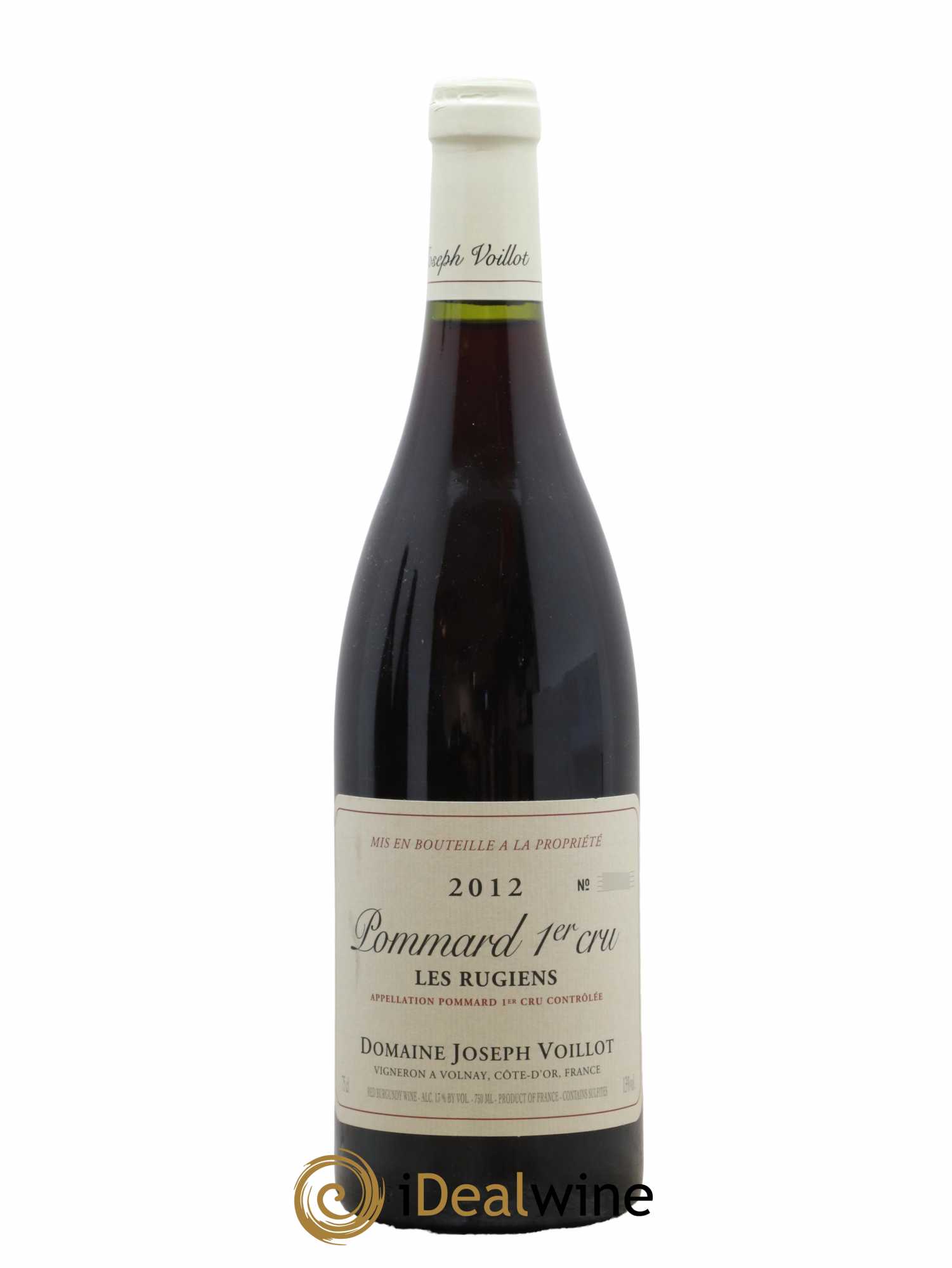 Pommard 1er Cru Les Rugiens Joseph Voillot (Domaine) 2012 - Lot de 1 bouteille - 0
