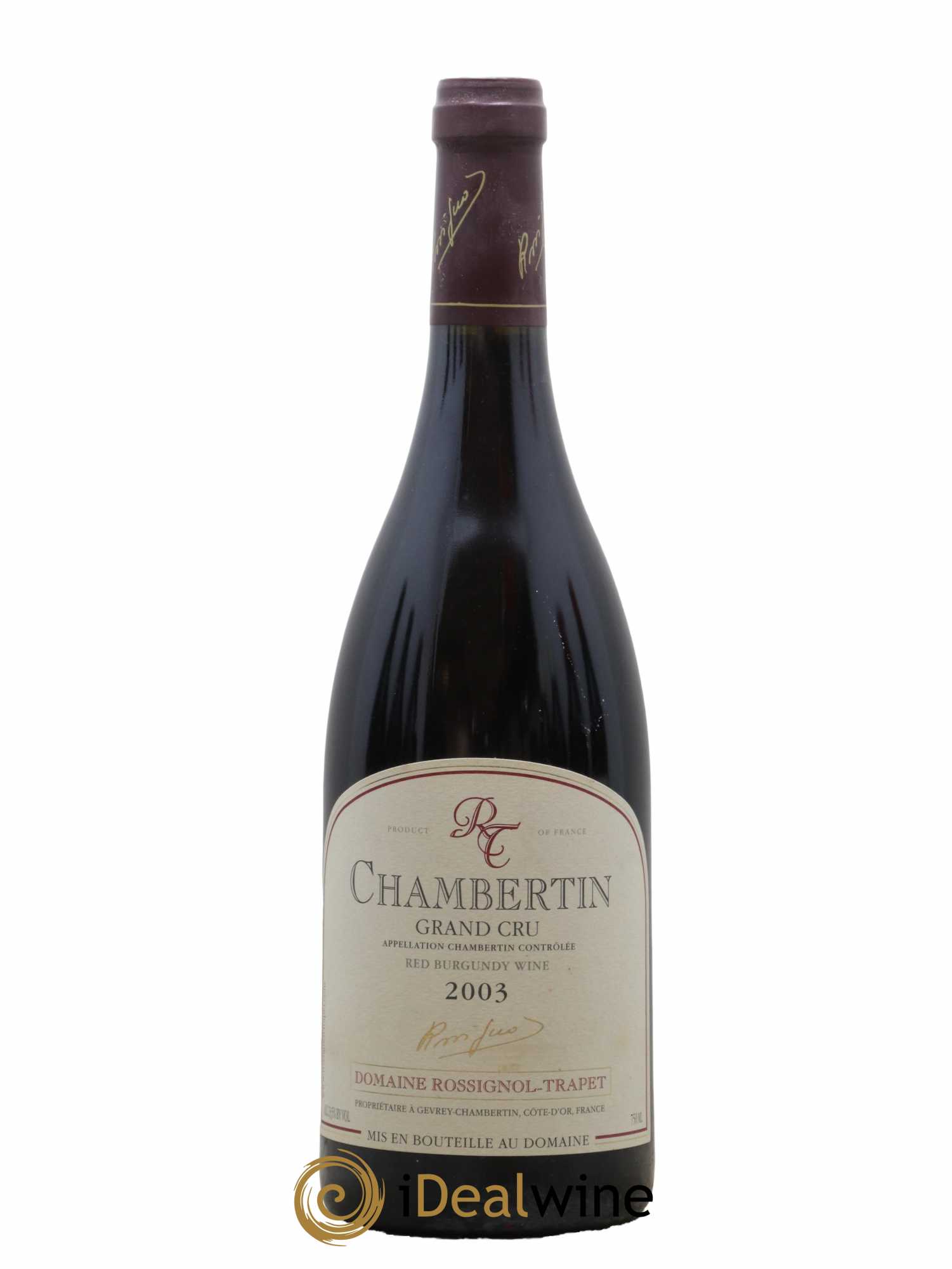 Chambertin Grand Cru Rossignol-Trapet (Domaine) 2003 - Lot de 1 bouteille - 0