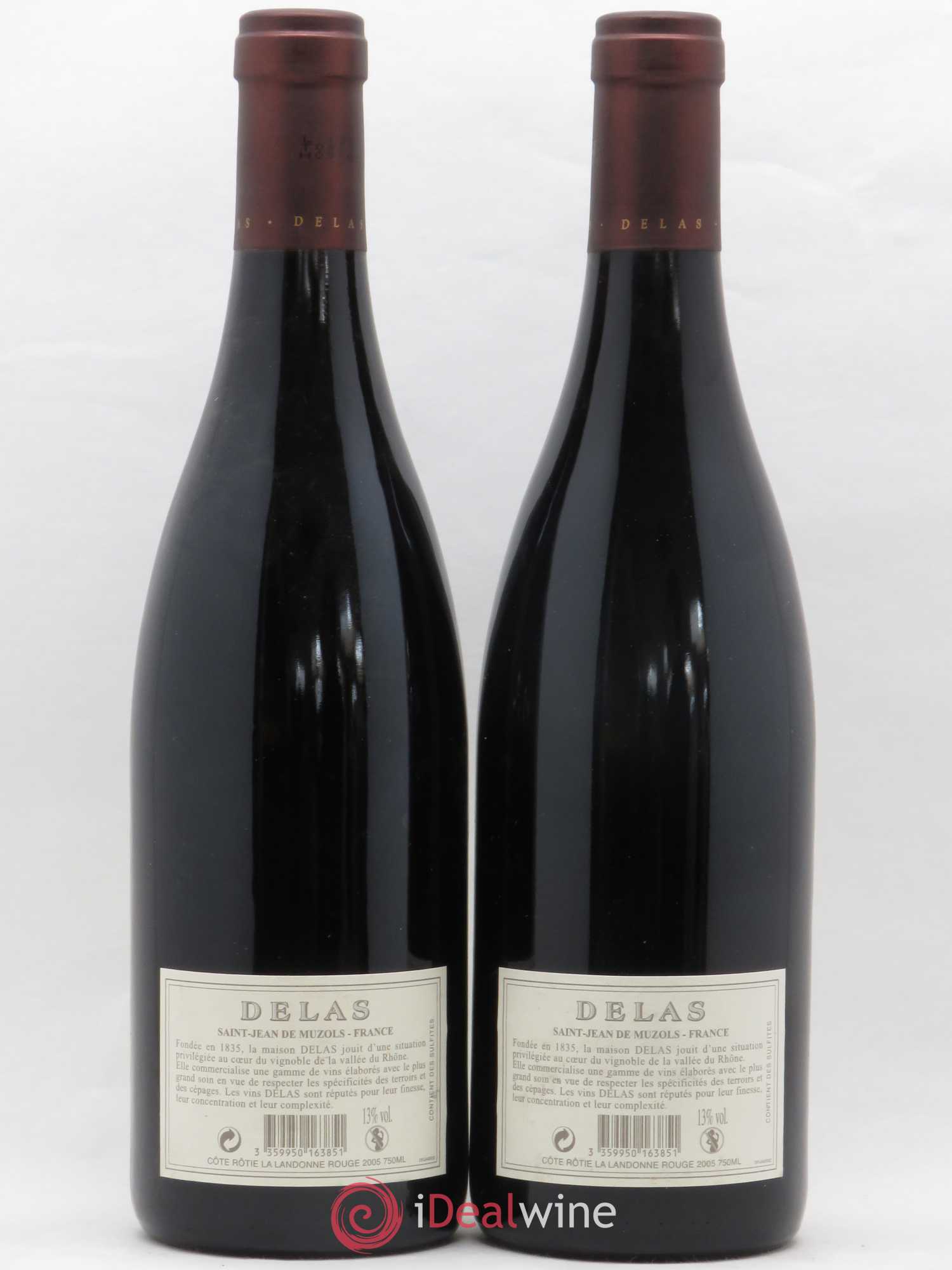 Côte-Rôtie La Landonne Delas Frères 2005 - Lot de 2 bouteilles - 1