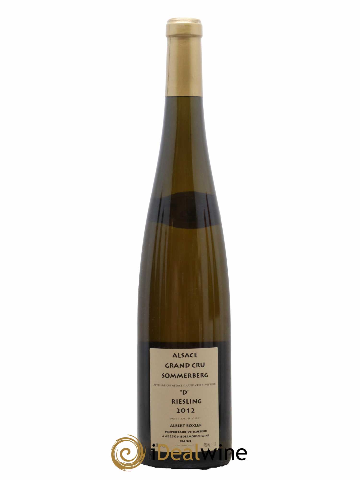 Alsace Riesling Grand Cru Sommerberg D Albert Boxler 2012 - Lot de 1 bouteille - 1