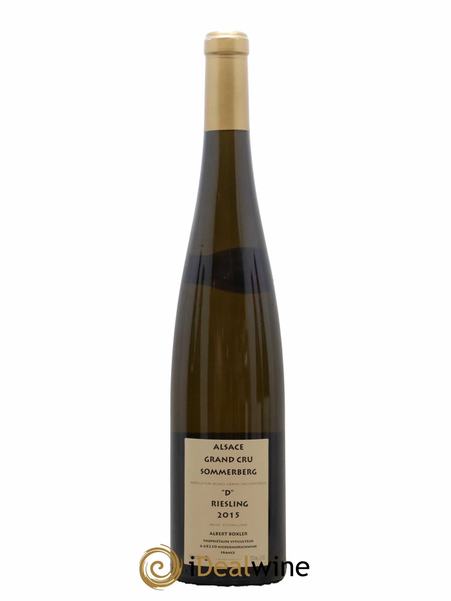 Alsace Riesling Grand Cru Sommerberg D Albert Boxler 2015 - Lot de 1 bouteille - 1