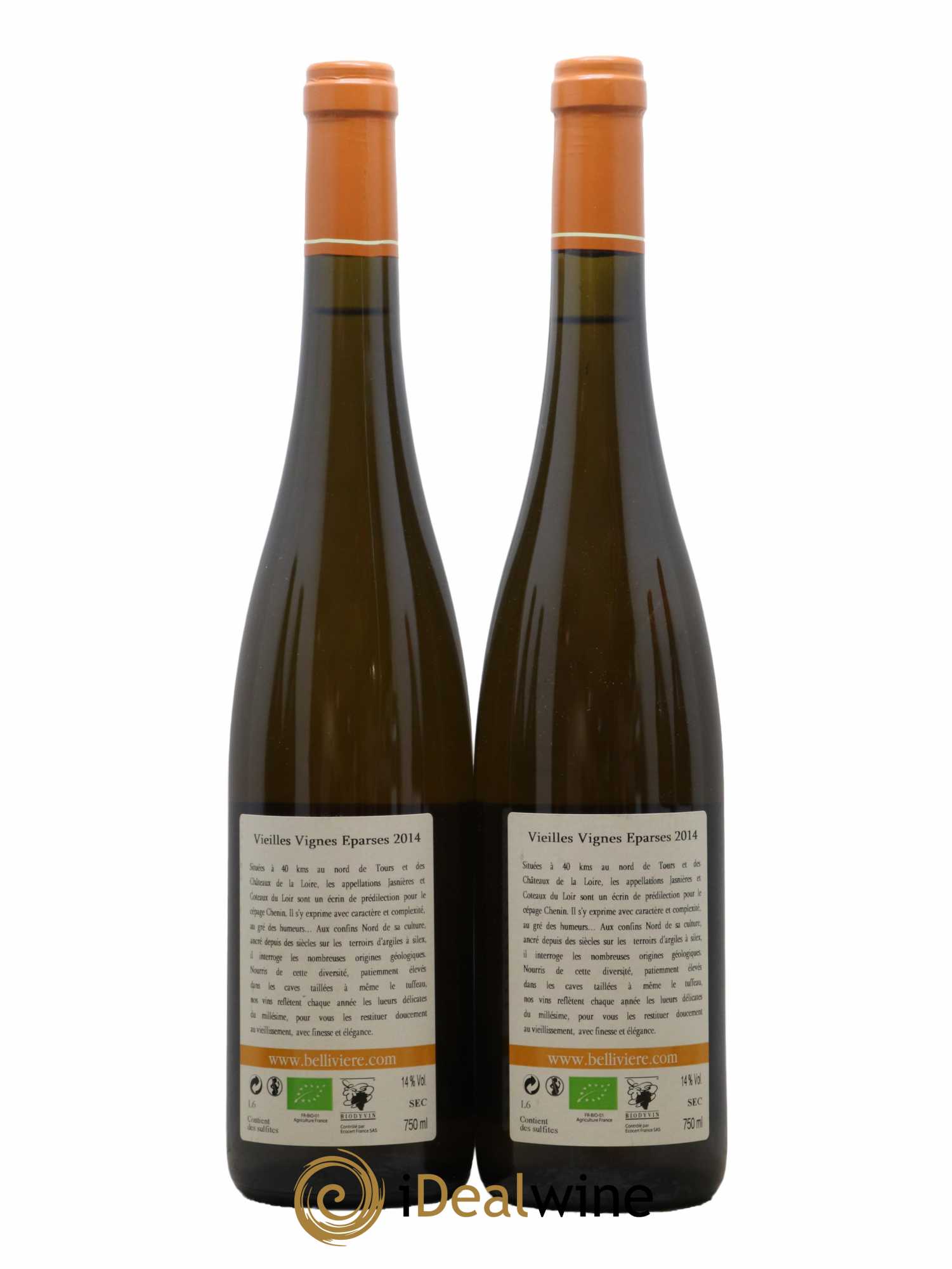 Coteaux du Loir Vieilles Vignes Eparses Domaine de Bellivière 2014 - Lot de 2 bouteilles - 1