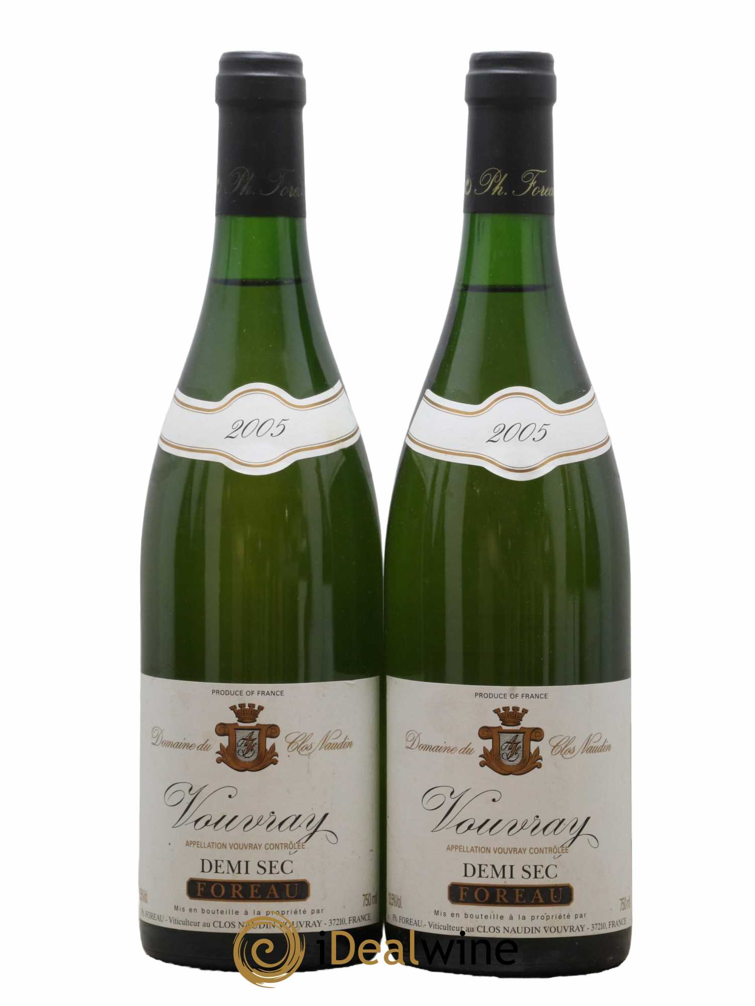 Vouvray Demi-Sec Clos Naudin - Philippe Foreau 2005 - Lot de 2 bouteilles - 0