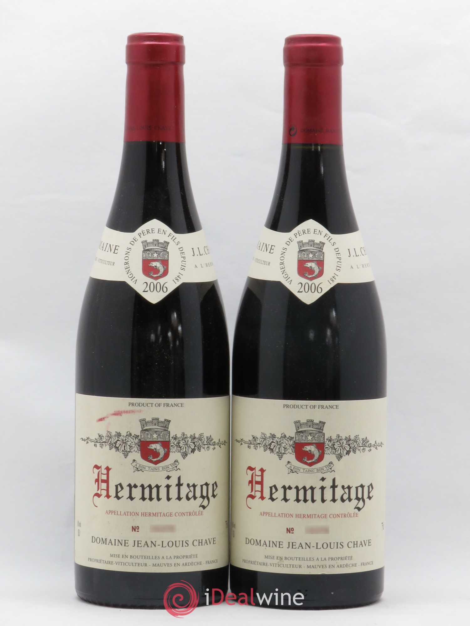 Hermitage Jean-Louis Chave 2006 - Lot de 2 bouteilles - 0