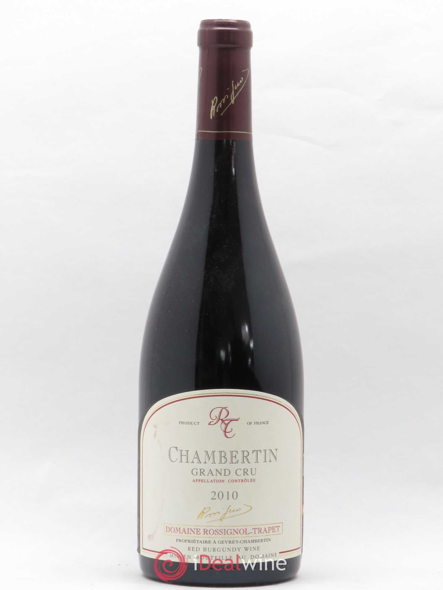 Chambertin Grand Cru Rossignol-Trapet (Domaine) 2010 - Lot de 1 bouteille - 0