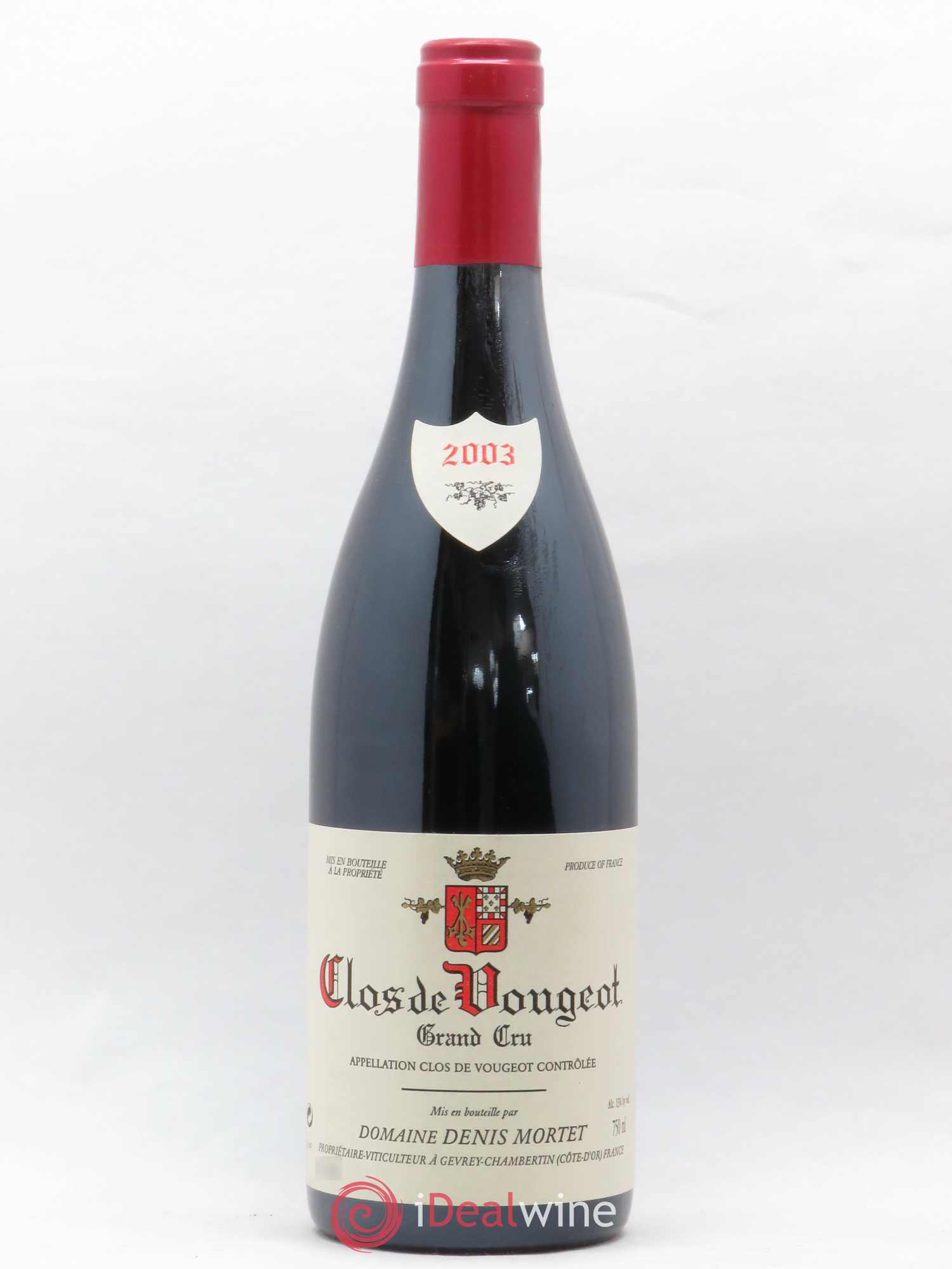 Clos de Vougeot Grand Cru Denis Mortet (Domaine) 2003 - Lot de 1 bouteille - 0
