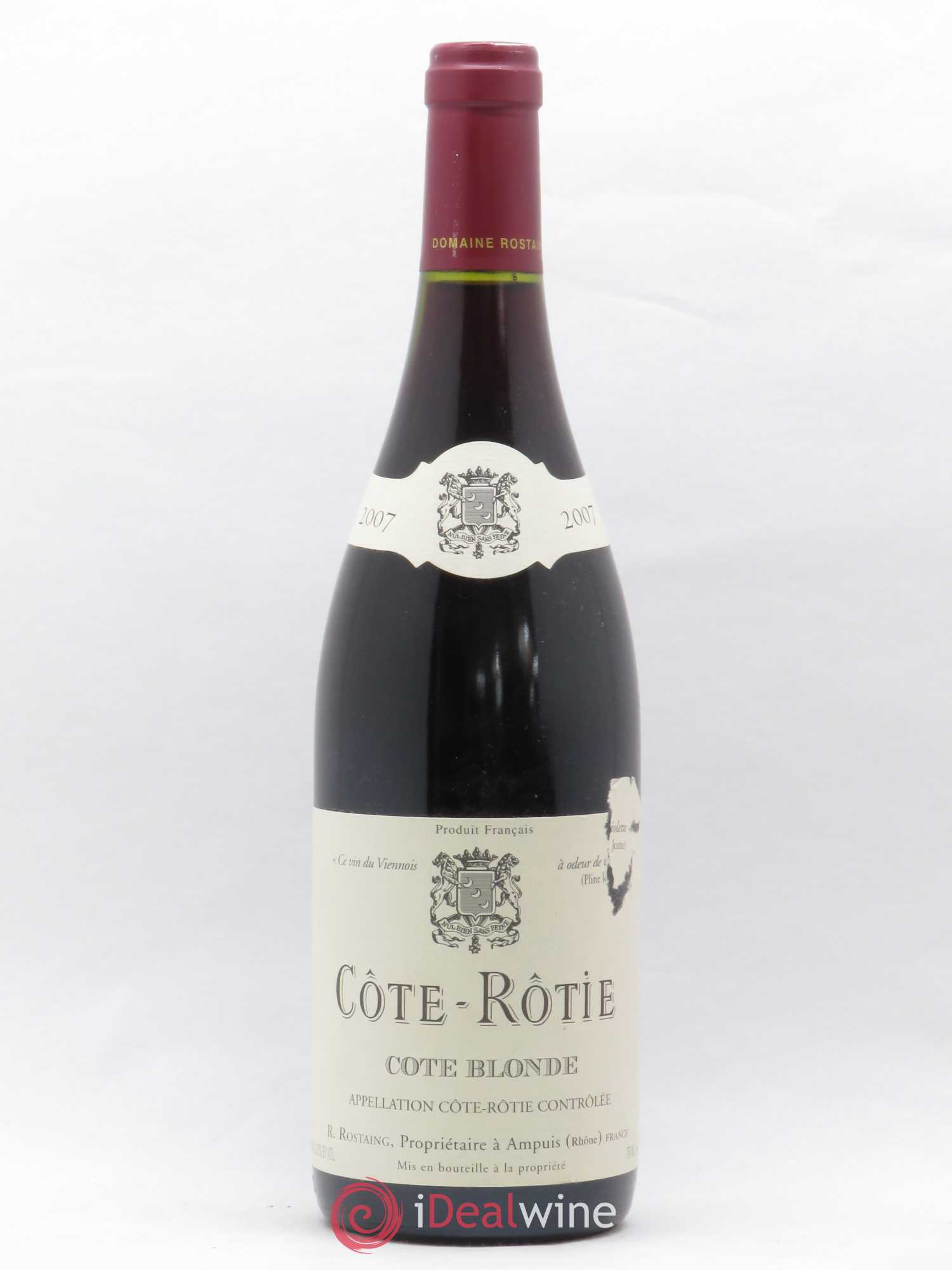 Côte-Rôtie Côte Blonde René Rostaing 2007 - Lot de 1 bouteille - 0