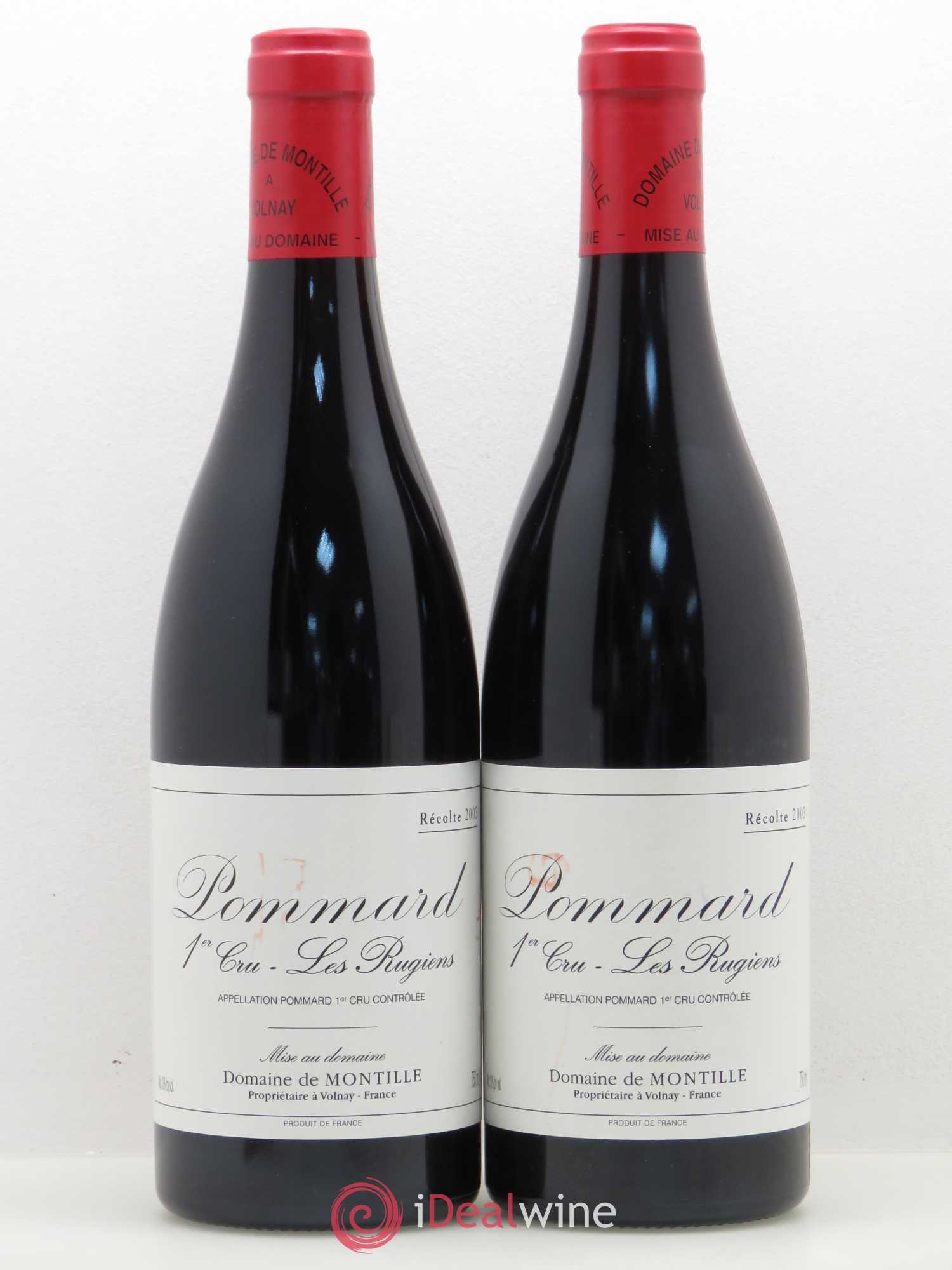 Pommard 1er Cru Les Rugiens-bas De Montille (Domaine) 2003 - Lot de 2 bouteilles - 0