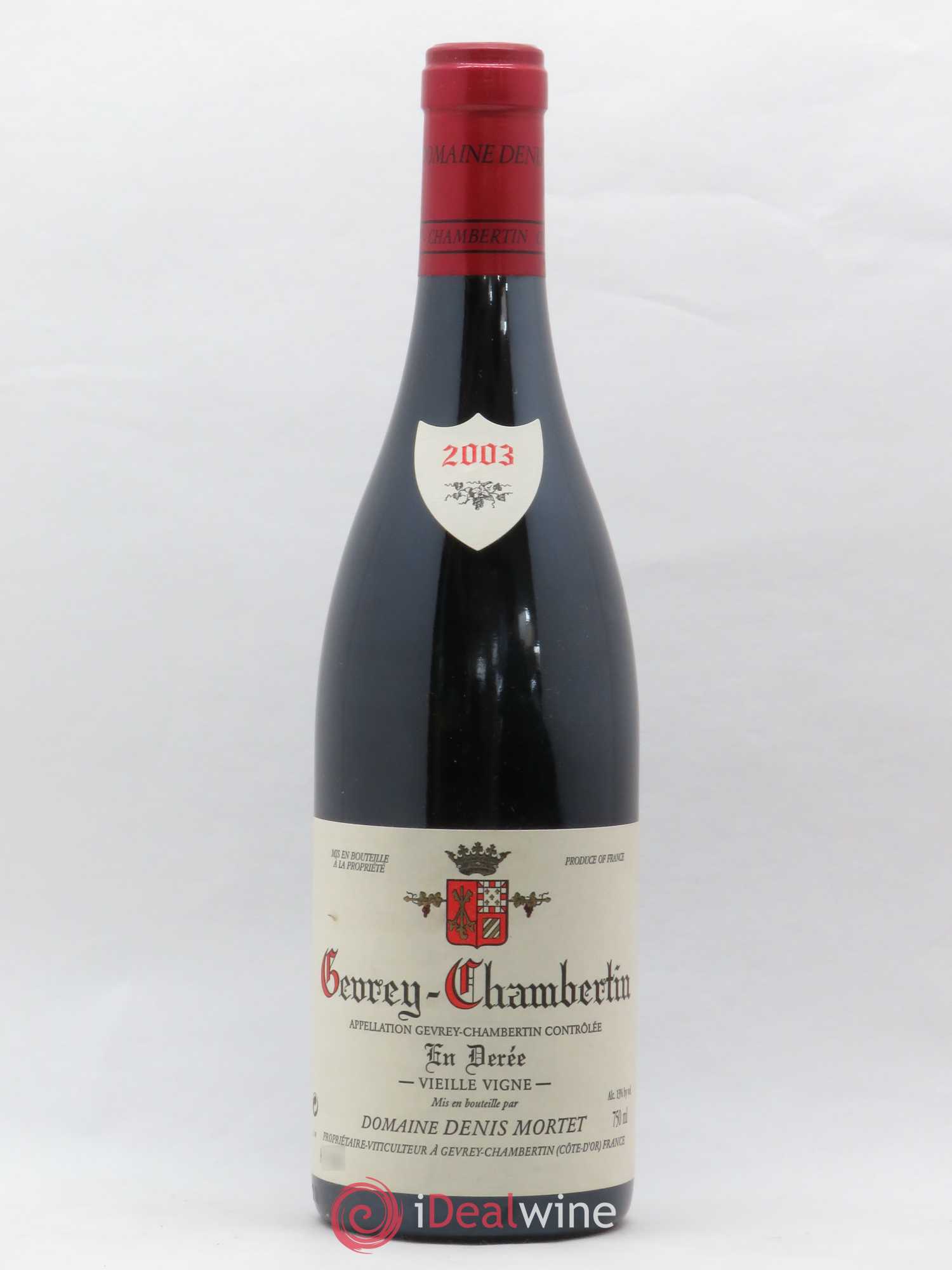 Gevrey-Chambertin En Derée Vieille Vigne Denis Mortet (Domaine) 2003 - Lot de 1 bouteille - 0
