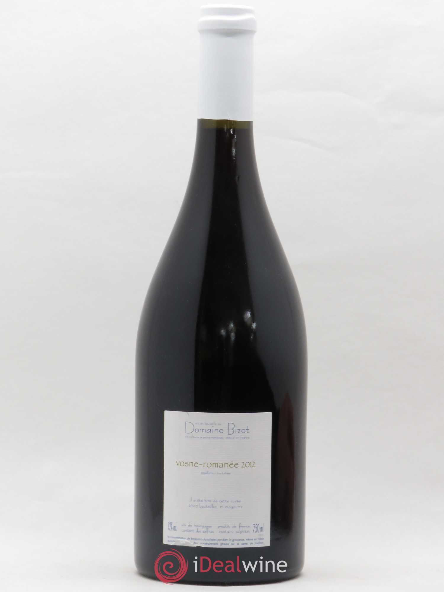 Vosne-Romanée Bizot (Domaine) 2012 - Lot de 1 bouteille - 1