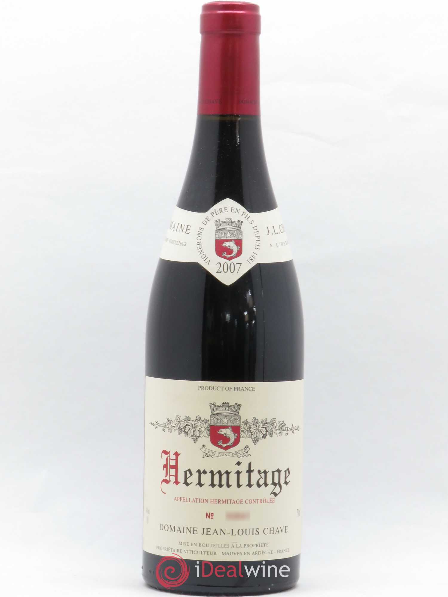 Hermitage Jean-Louis Chave 2007 - Lot de 1 bouteille - 0