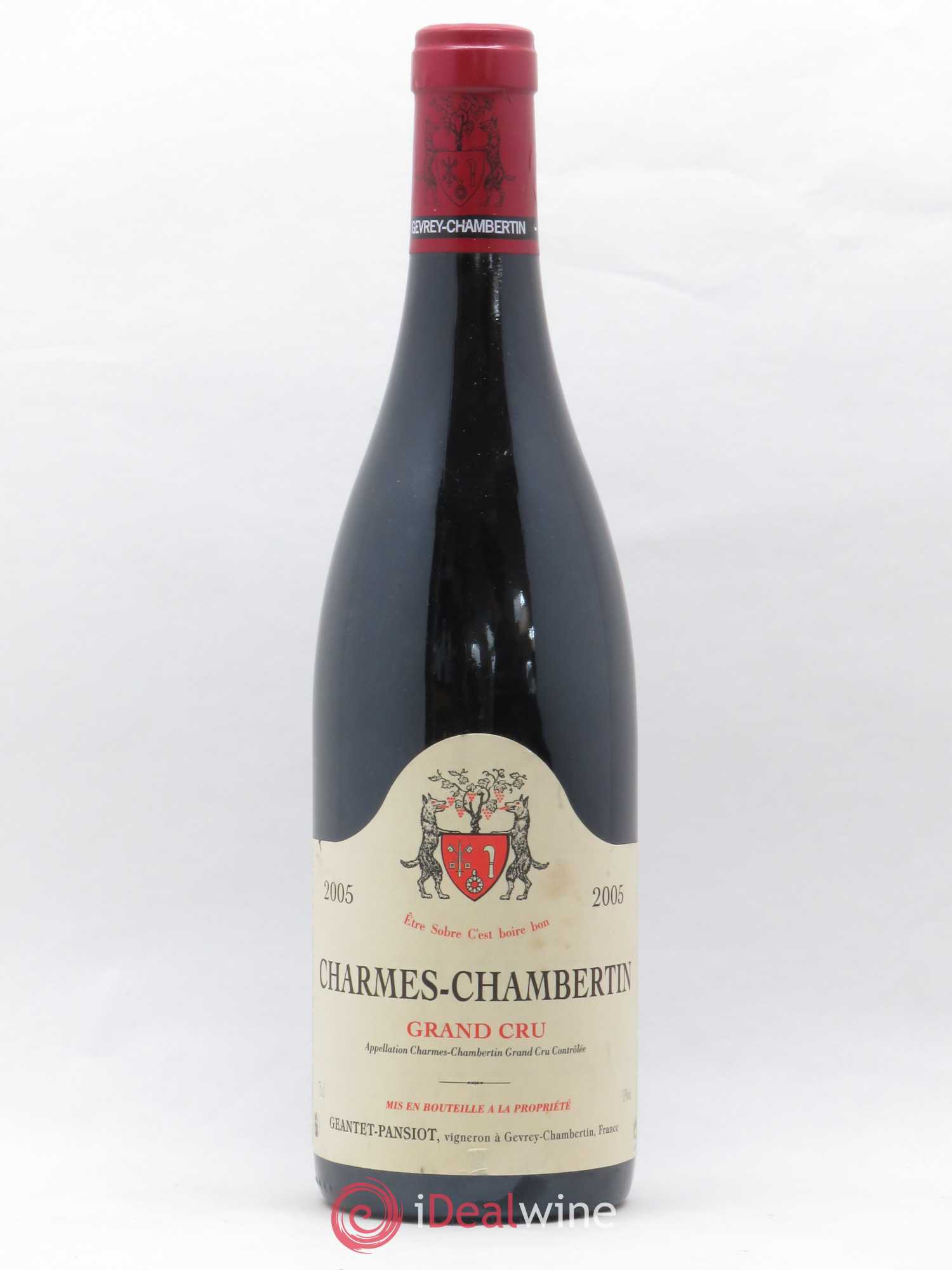 Charmes-Chambertin Grand Cru Geantet-Pansiot 2005 - Lot de 1 bouteille - 0