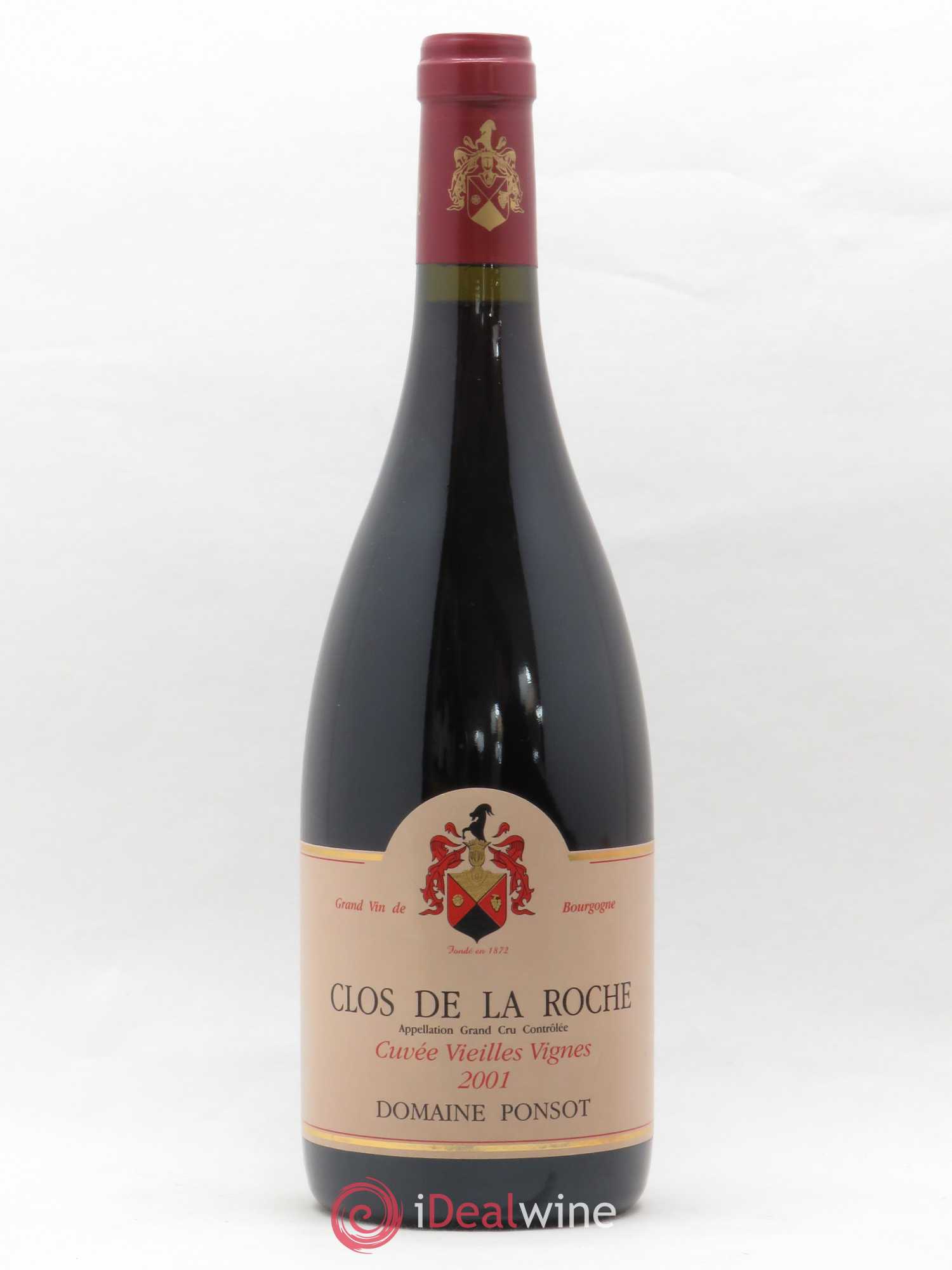 Clos de la Roche Grand Cru Vieilles Vignes Ponsot (Domaine) 2001 - Lot de 1 bouteille - 0